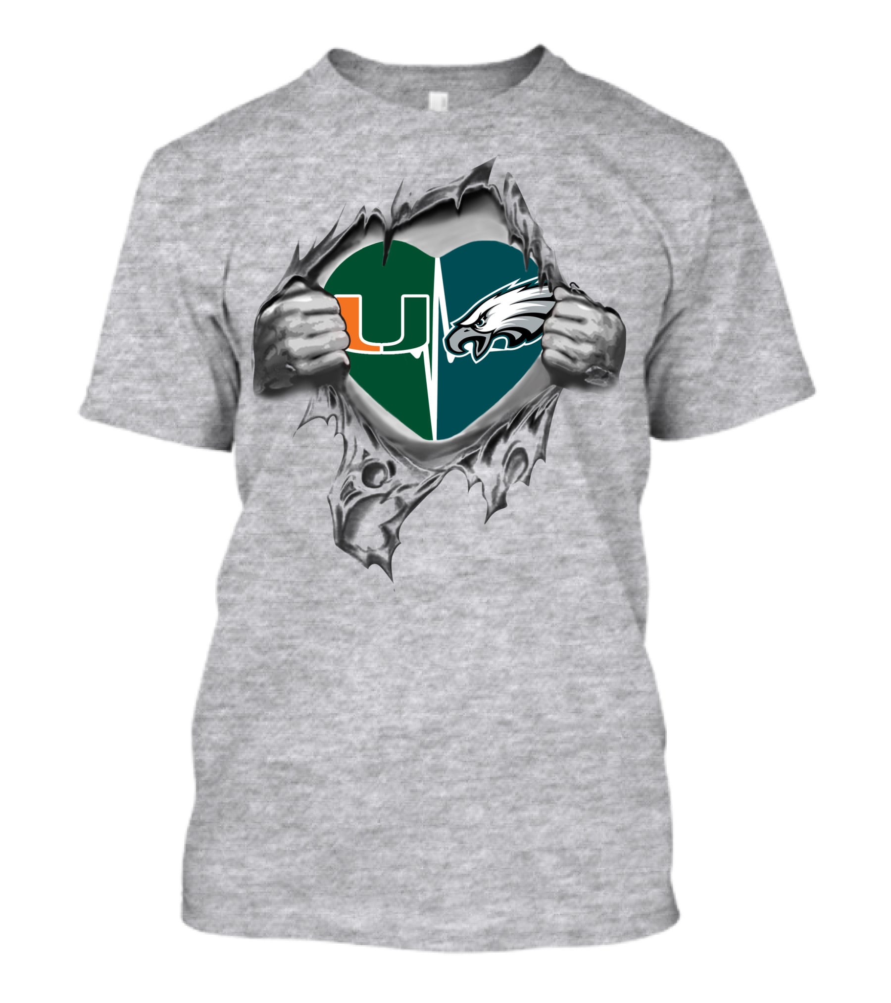 Eagles Hurricanes Heartbeat Loyalty T-Shirt