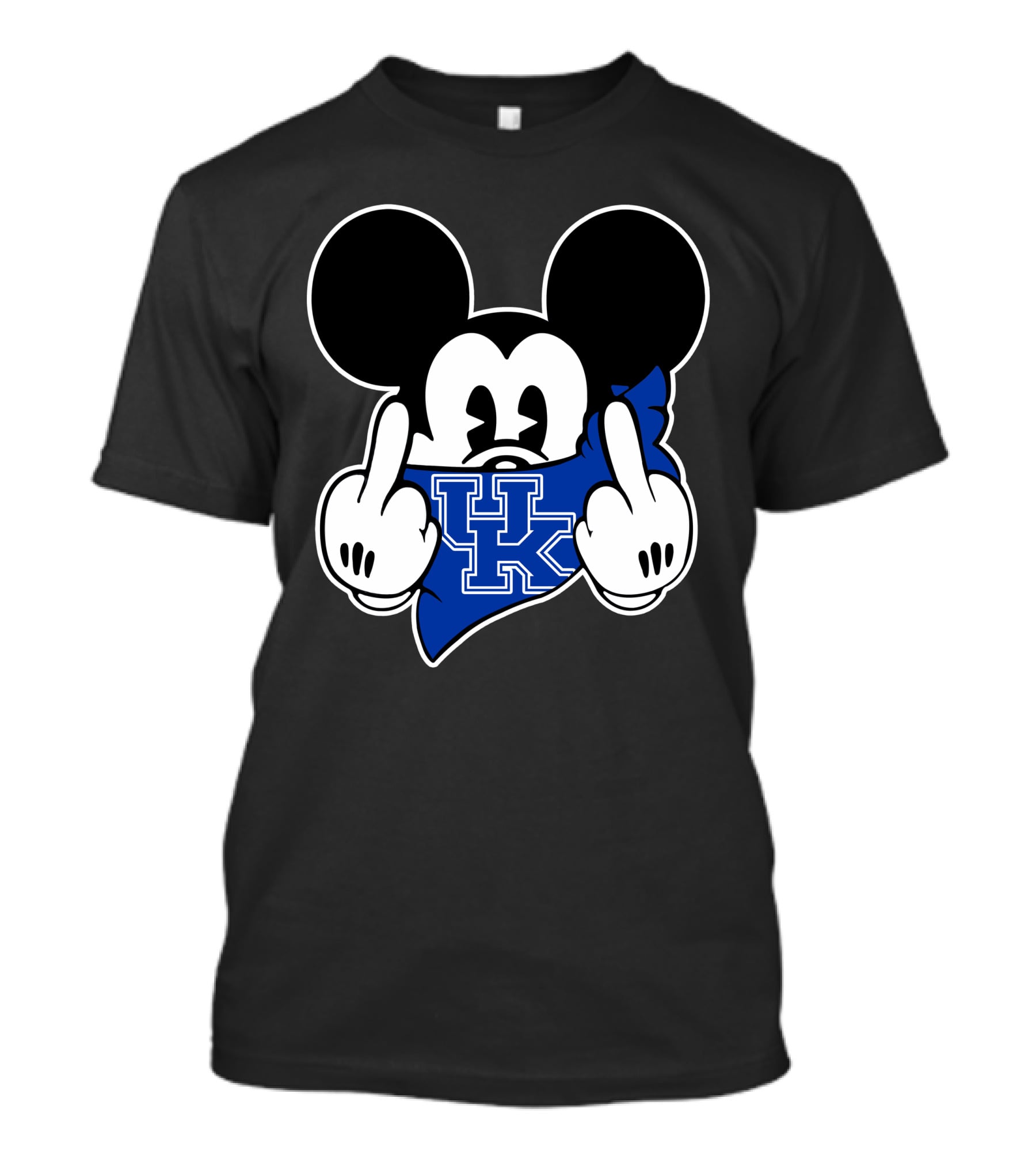Kentucky Wildcats Mickey Middle Finger Gesture UK T-Shirt