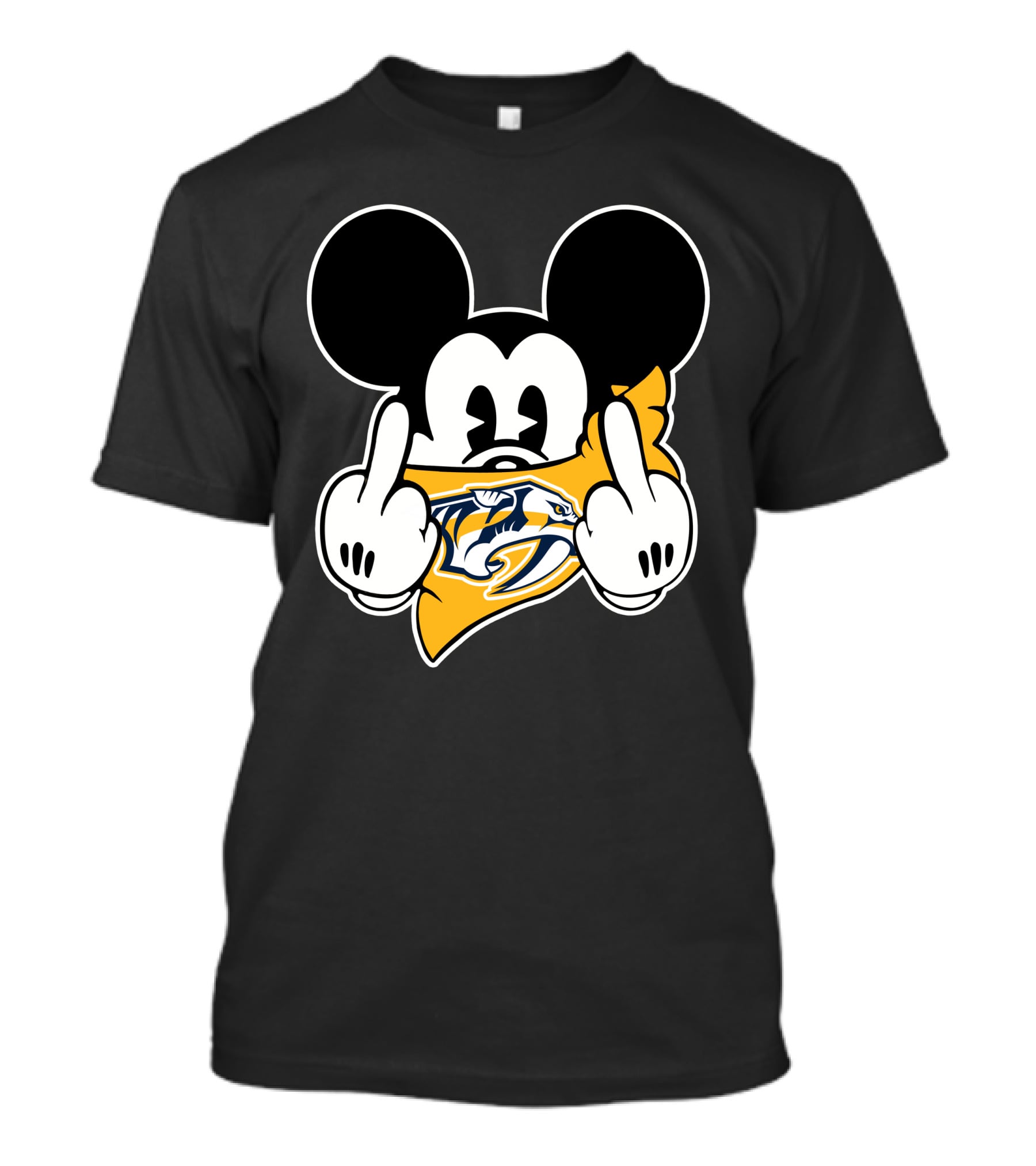 Nashville Predators Mickey Mouse Middle Finger T-Shirt