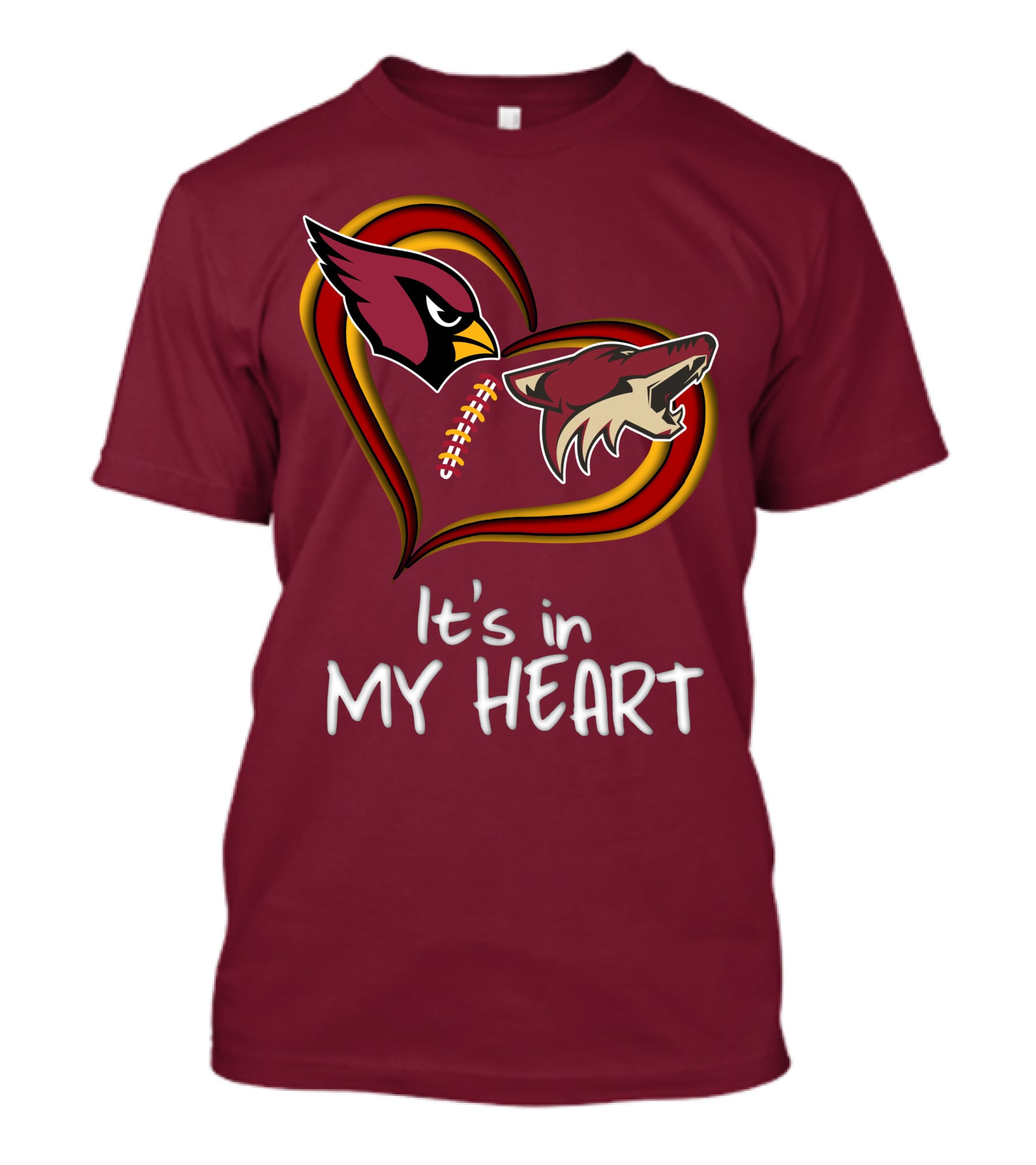 Arizona Cardinals Coyotes It's In My Heart T-Shirt