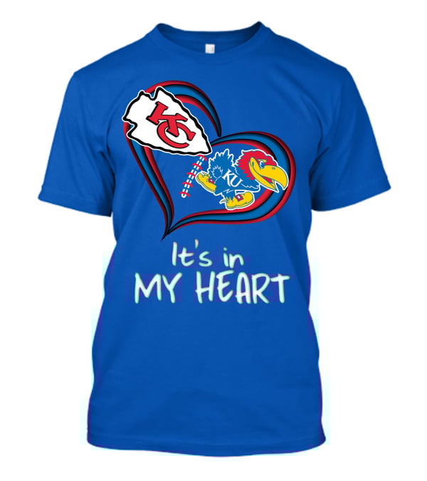 Kansas City Chiefs And Kansas Jayhawks It's In My Heart T-Shirt