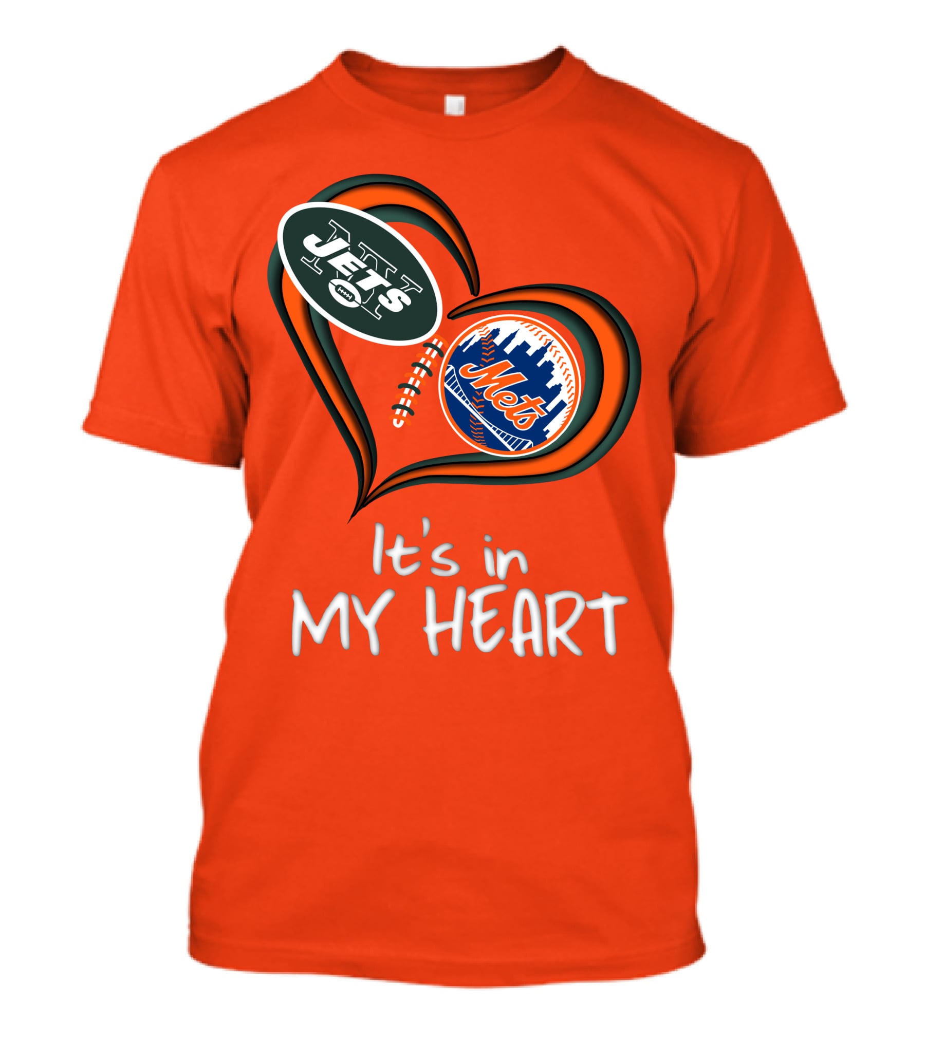 Jets Mets It's In My Heart T-Shirt