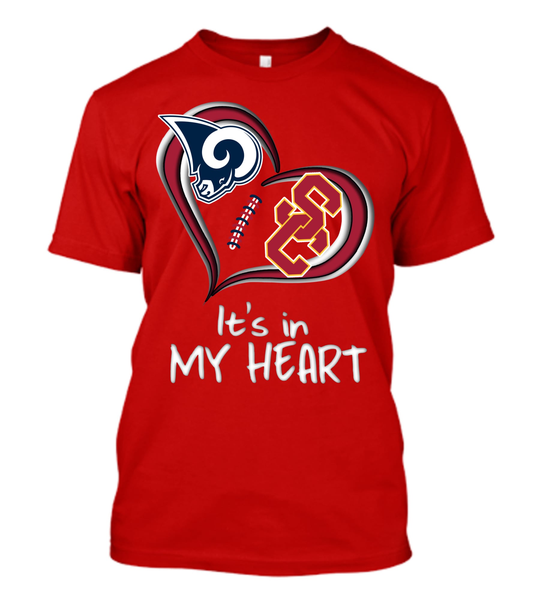 Rams Trojans It's In My Heart T-Shirt