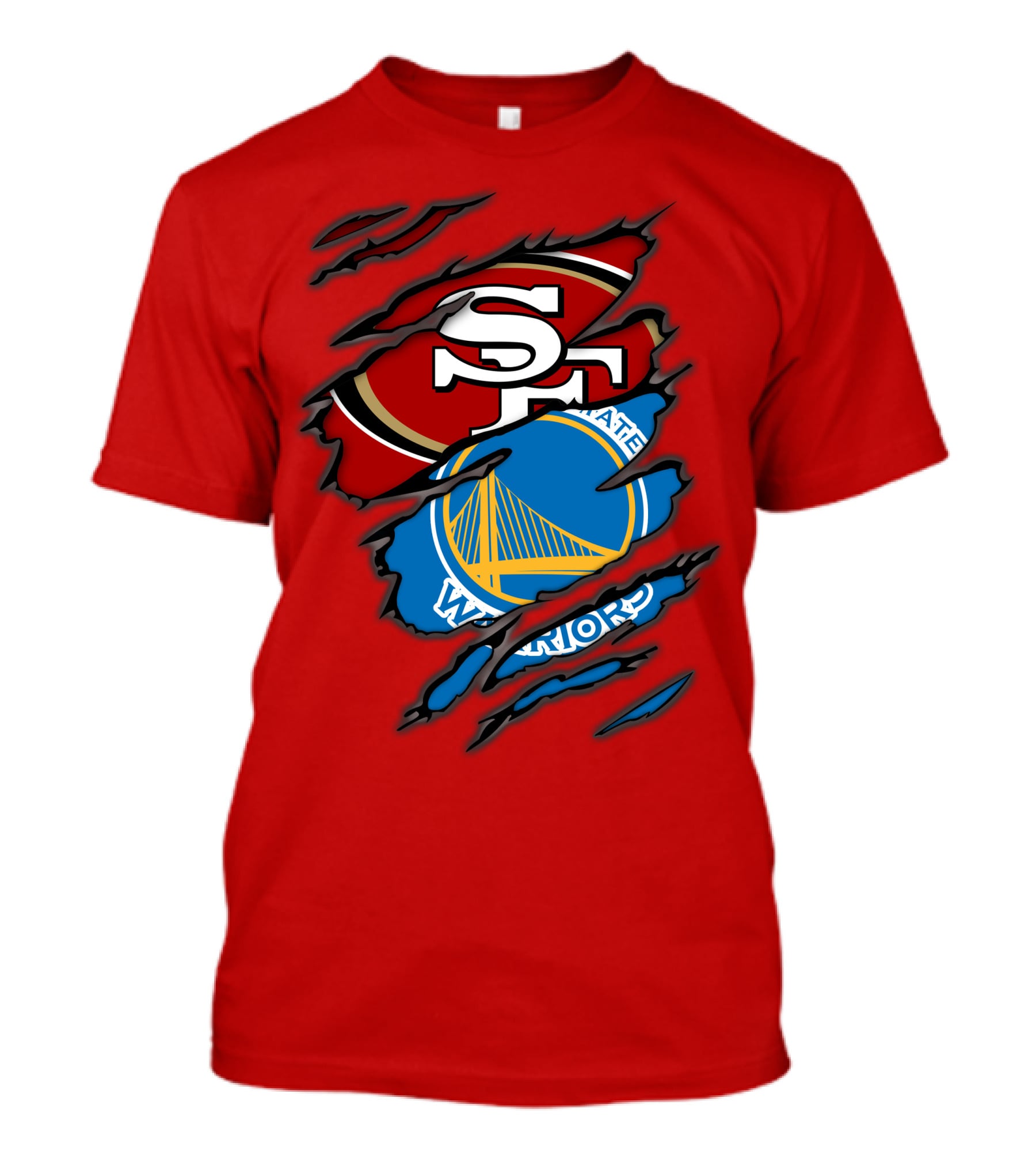 San Francisco 49ers Golden State Warriors Logos T-Shirt