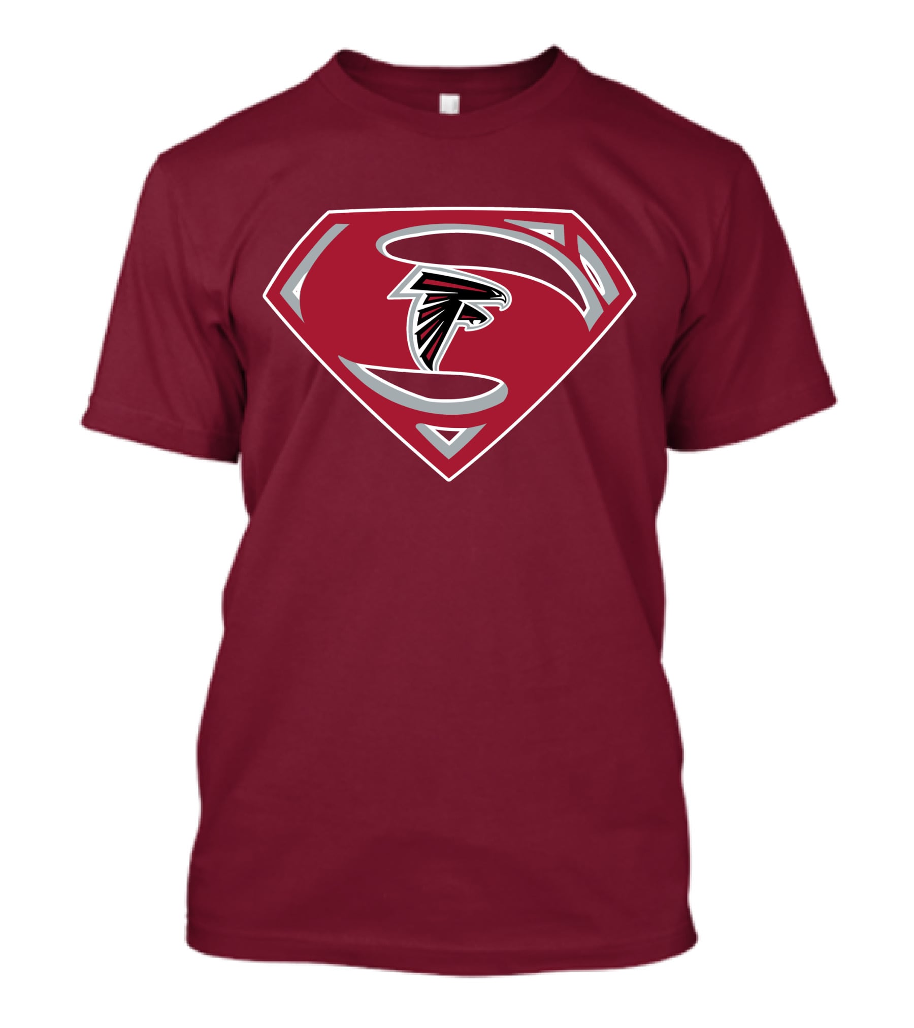 Atlanta Falcons Super Man Logo Combination T-Shirt
