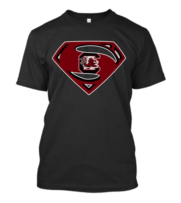 Superman Gamecocks Emblem With University Of South Carolina T-Shirt