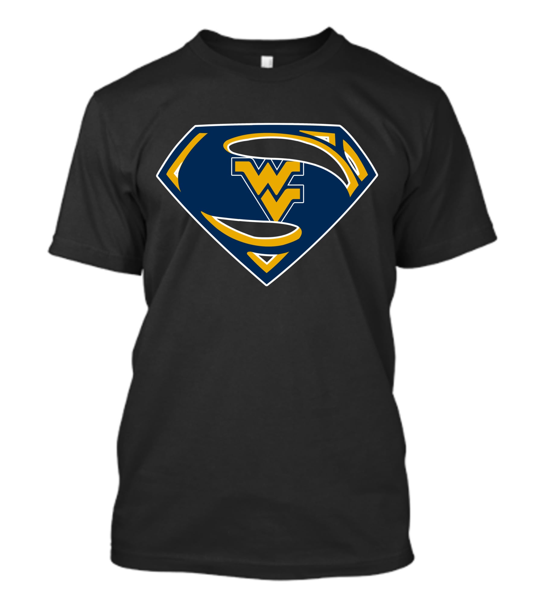 Superman WV West Virginia Mountaineers Logo Badge T-Shirt