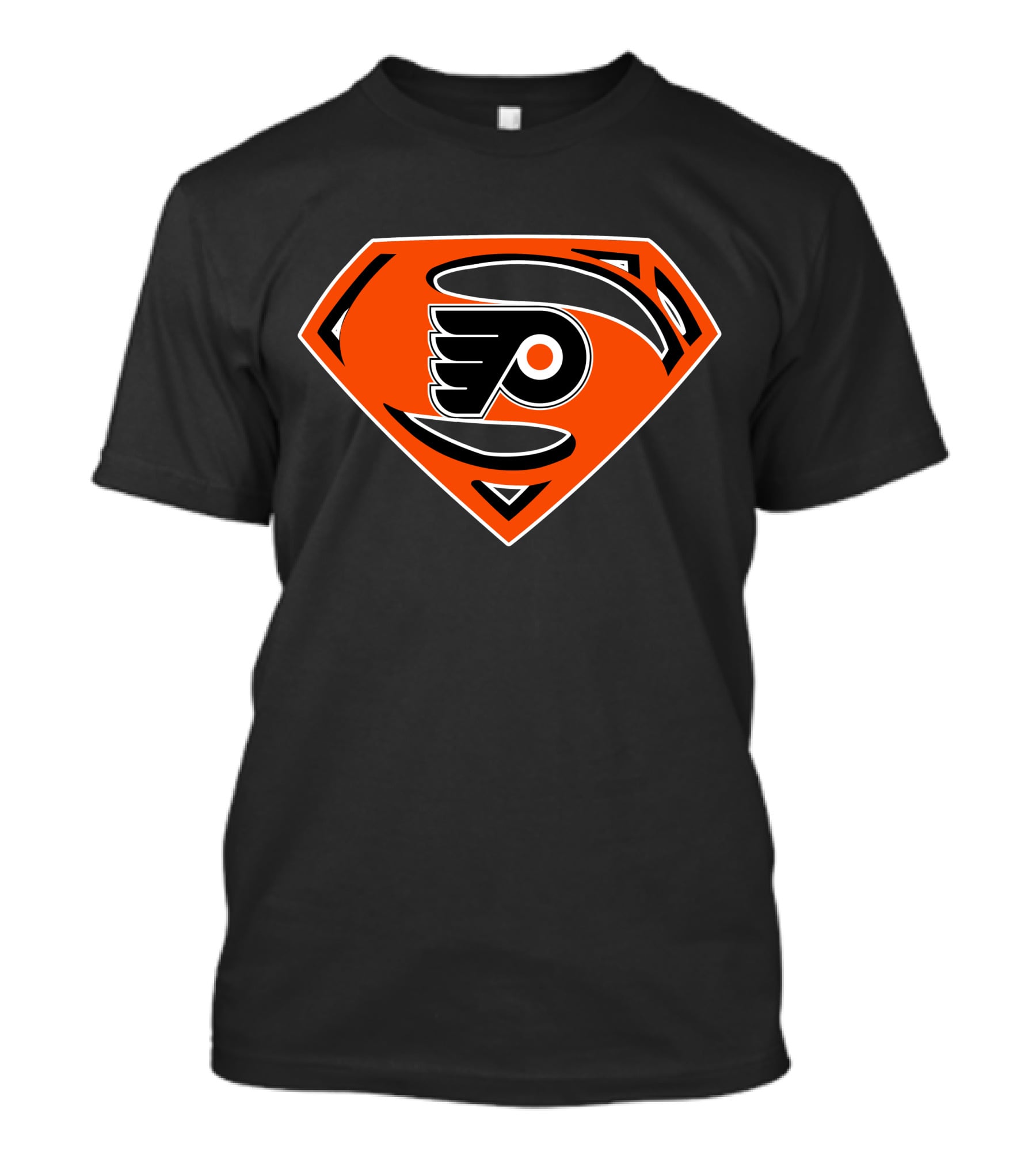 Superman Flyers Philadelphia Hockey Logo Fusion T-Shirt