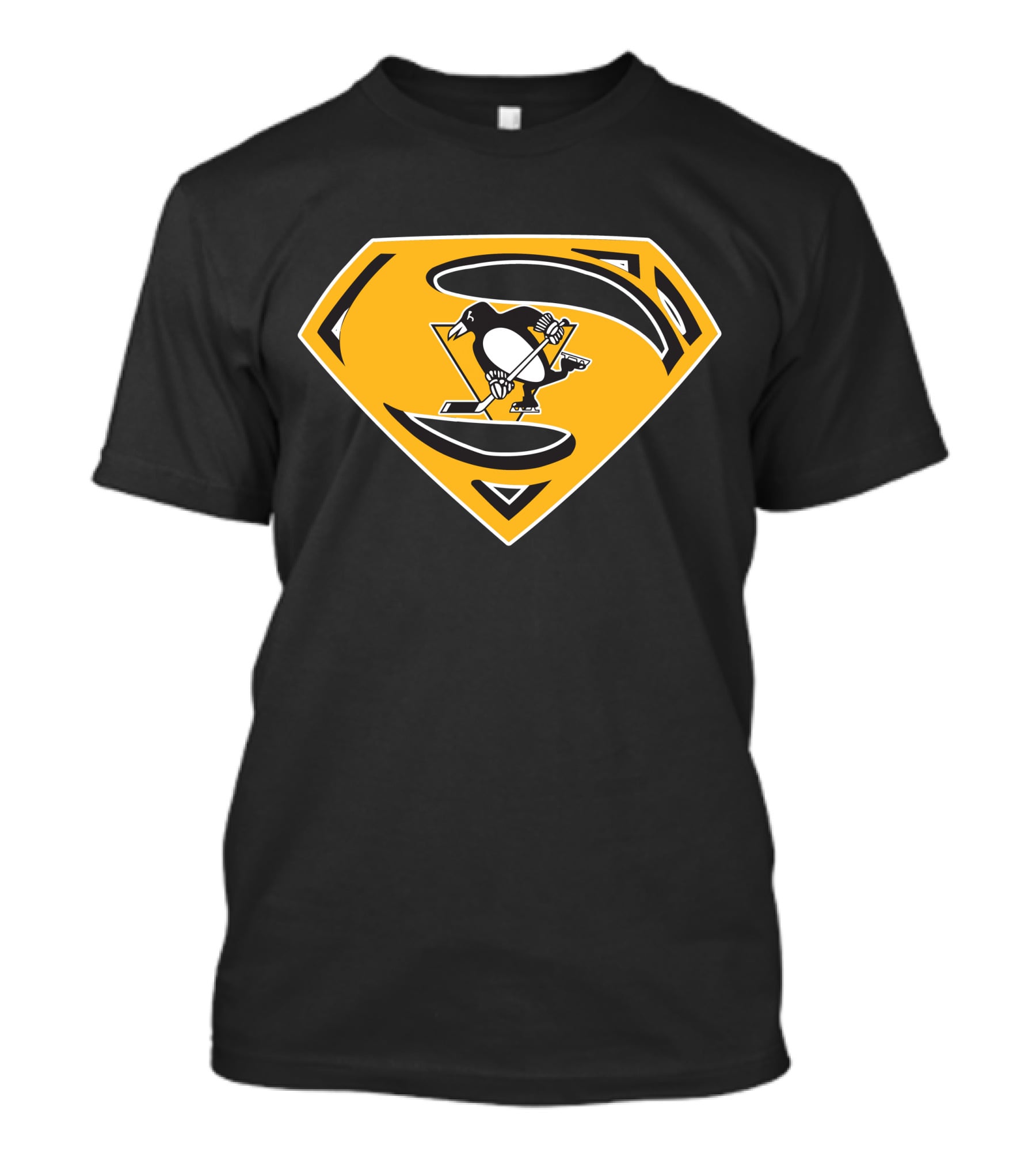 Superman Pittsburgh Penguins Hockey Logo Fusion T-Shirt