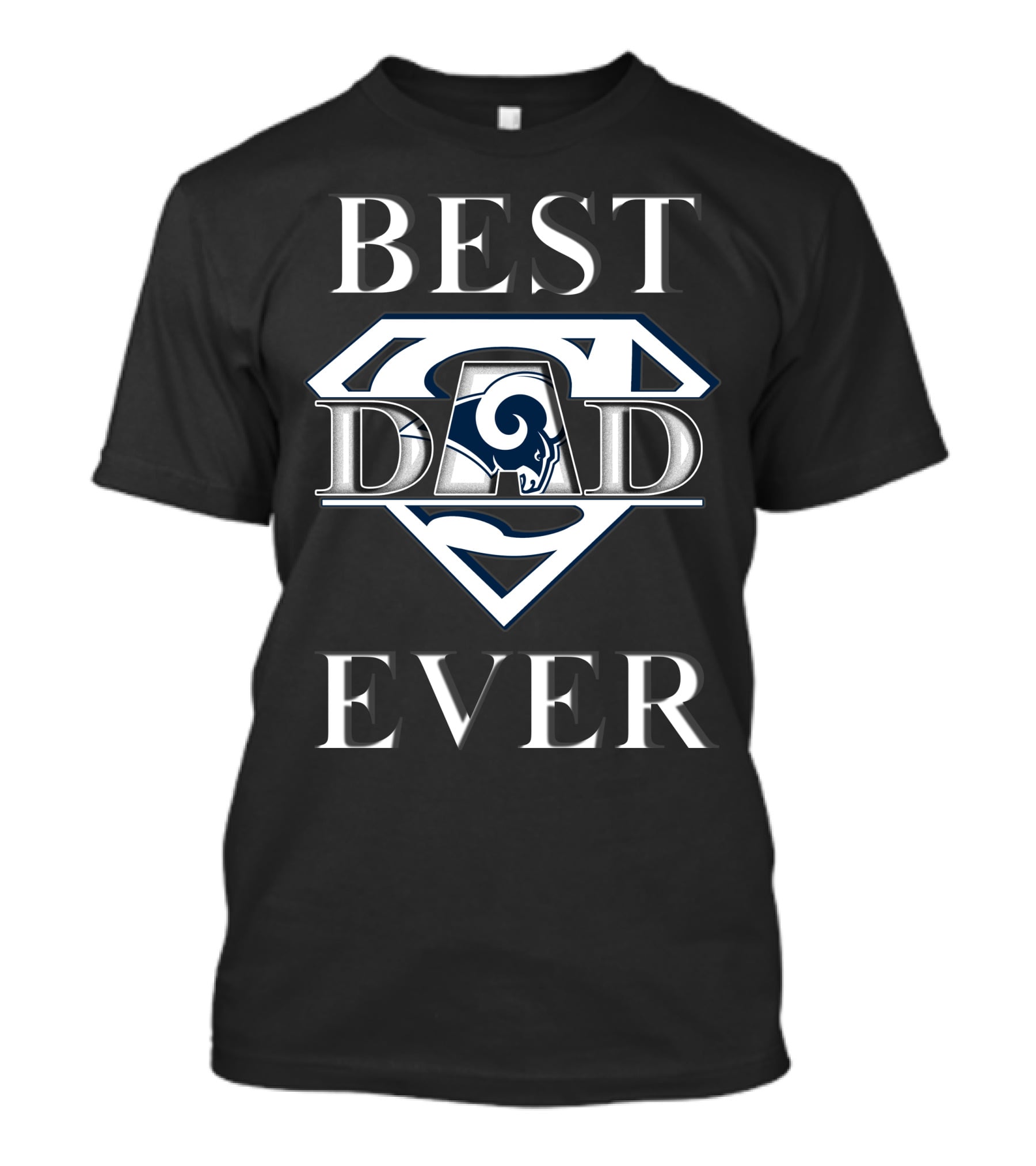 Best Dad Ever Rams Super Hero T-Shirt