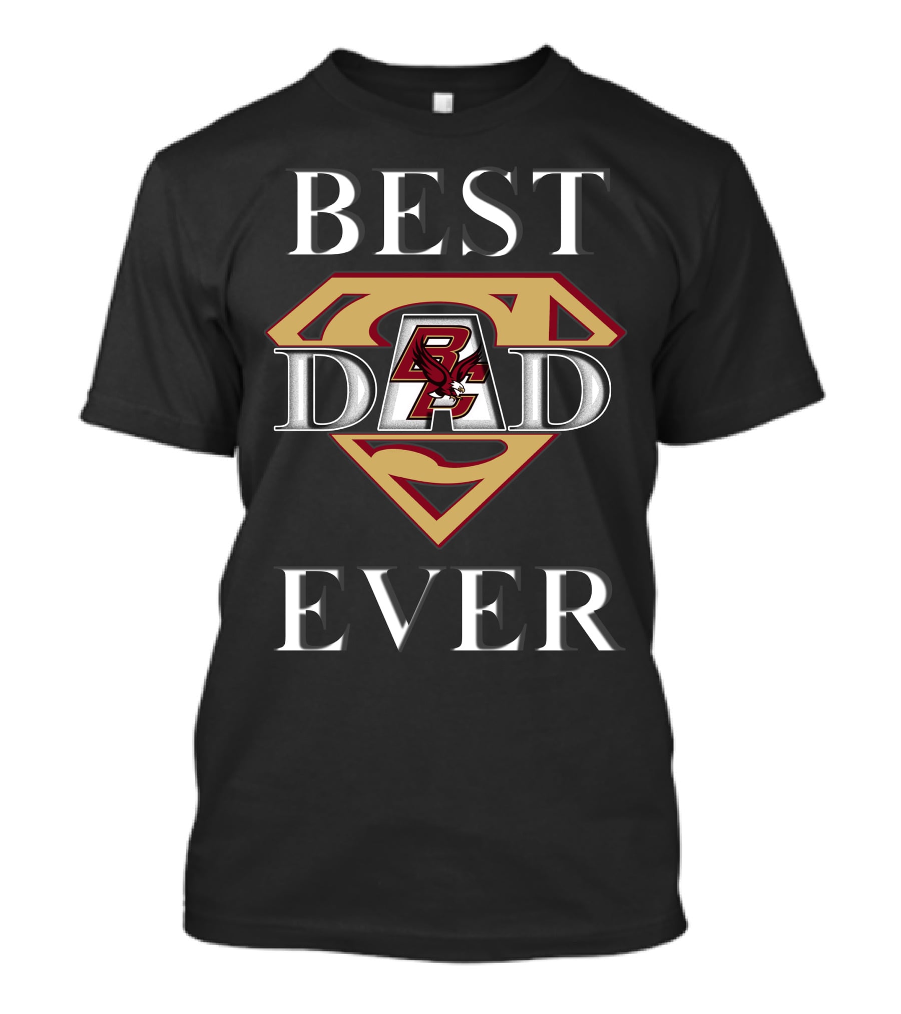 Best Dad Ever Boston College Eagles Superman T-Shirt