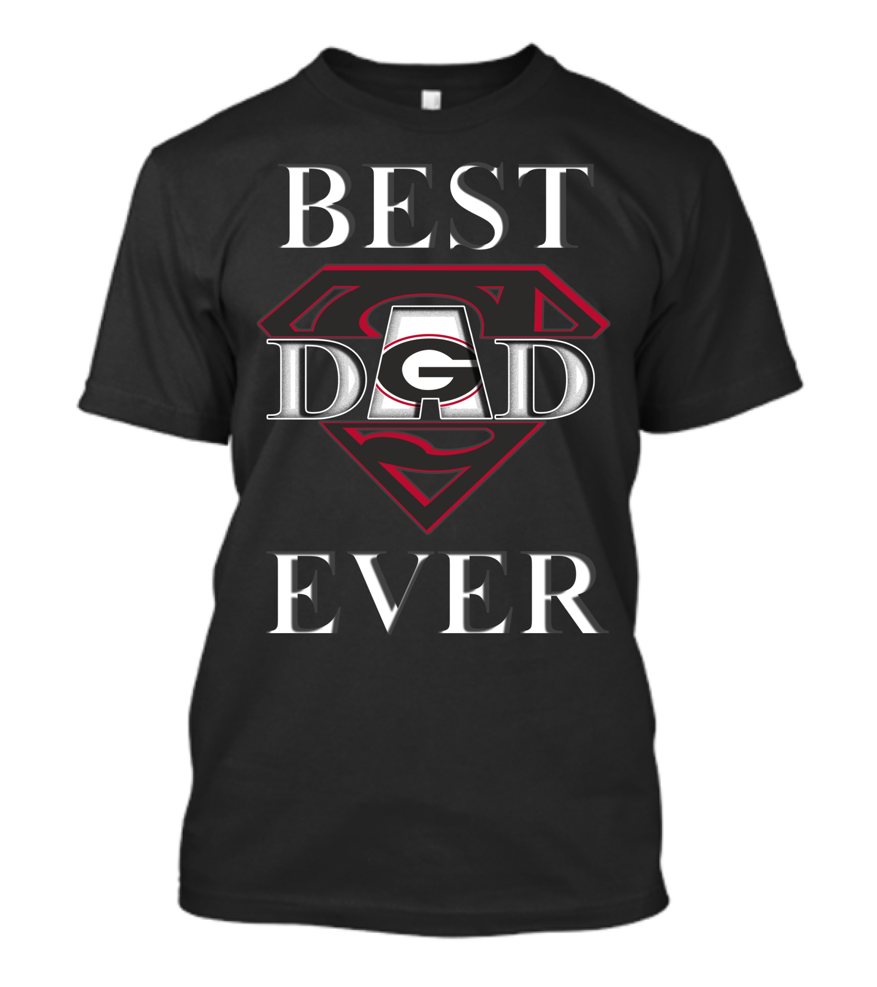 Best Dad Ever Georgia Bulldogs Superman T-Shirt