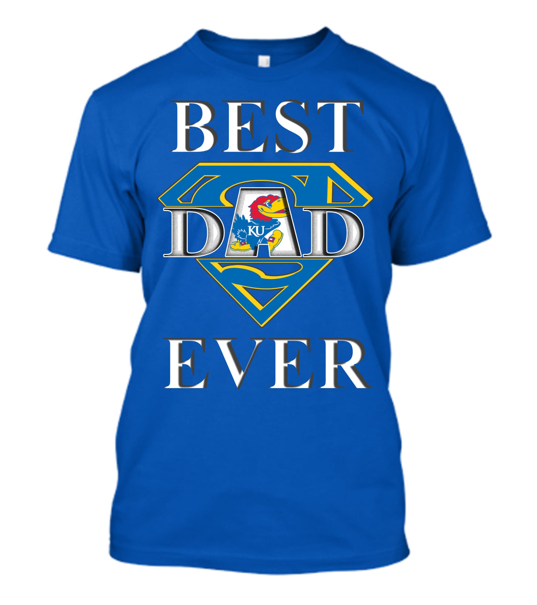 Best Dad Ever Kansas Jayhawks Super Dad T-Shirt
