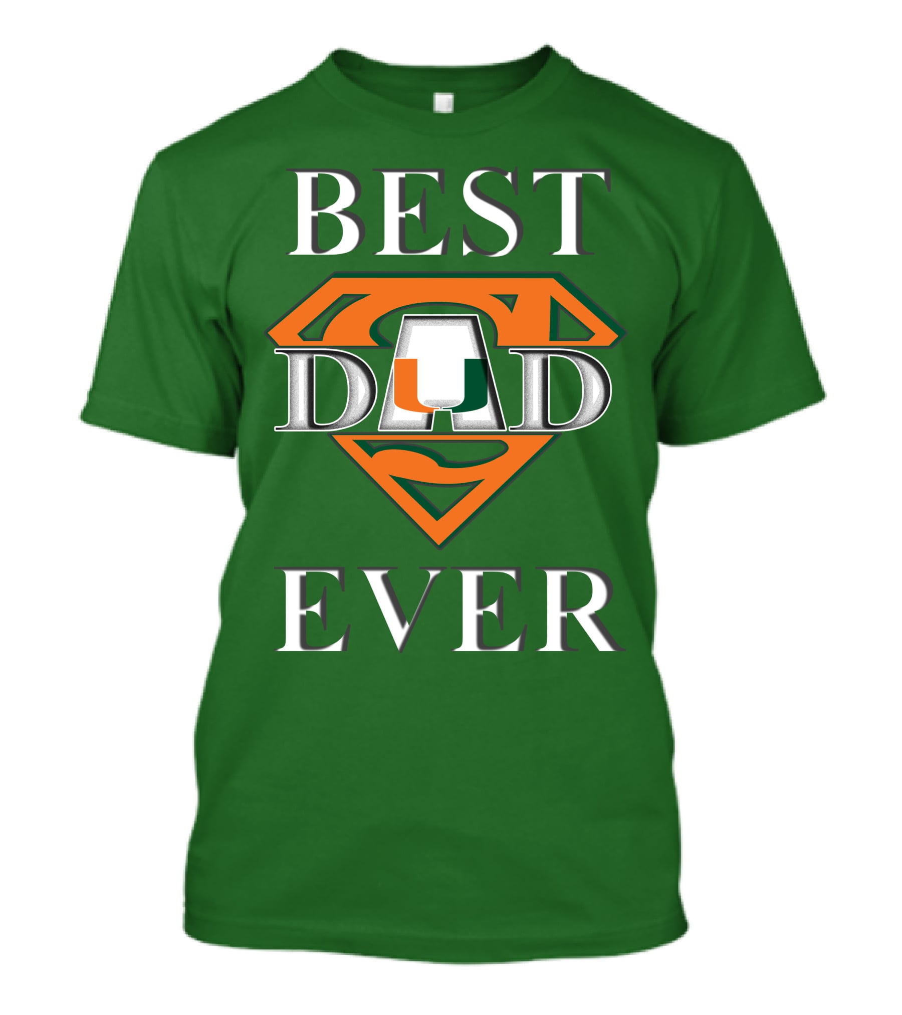 Best Dad Ever Miami Hurricanes Superman T-Shirt