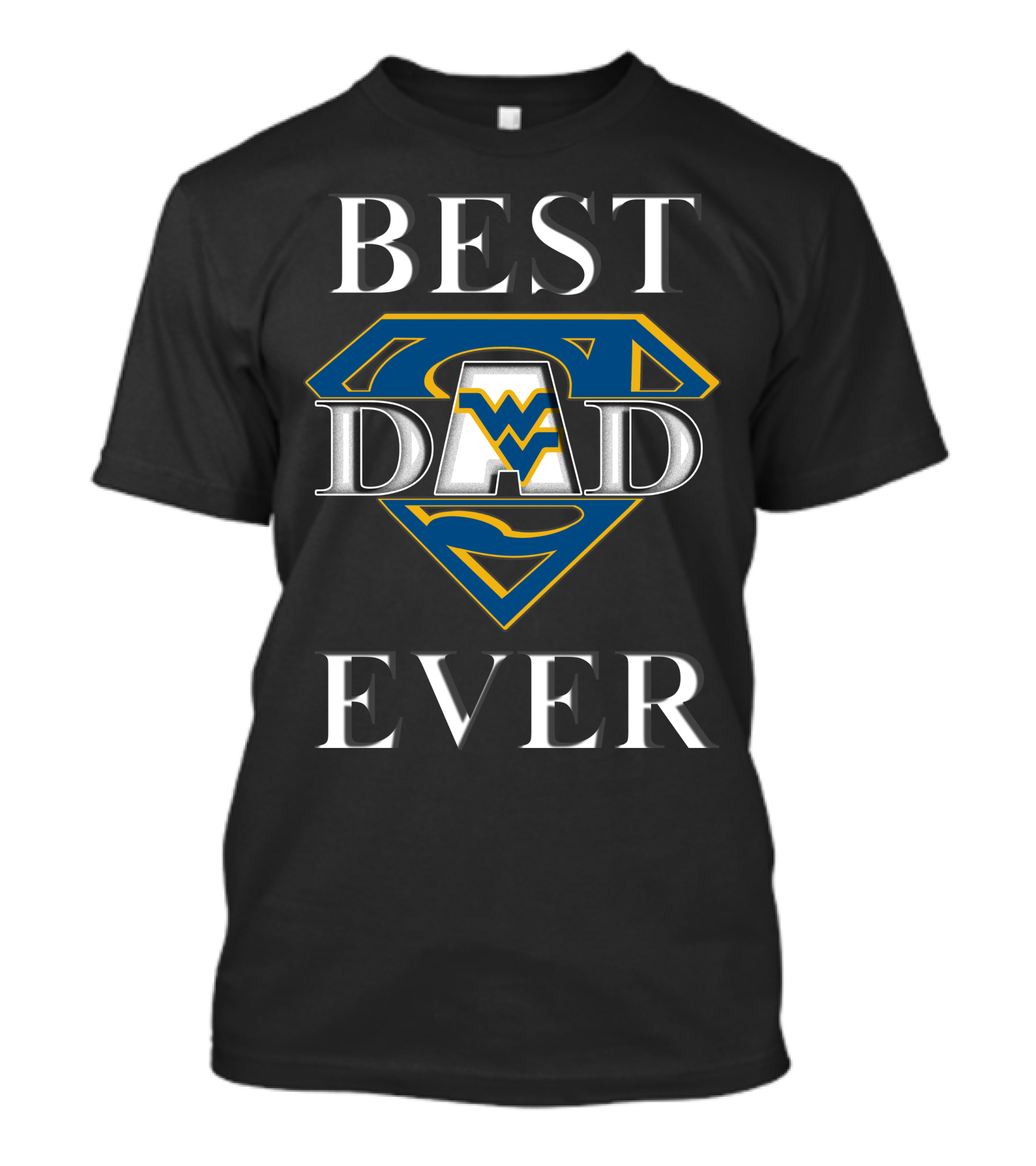 Best Dad Ever West Virginia Mountaineers Superman T-Shirt