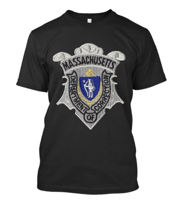 Massachusetts Department Of Correction Badge Emblem With State Shield T-Shirt