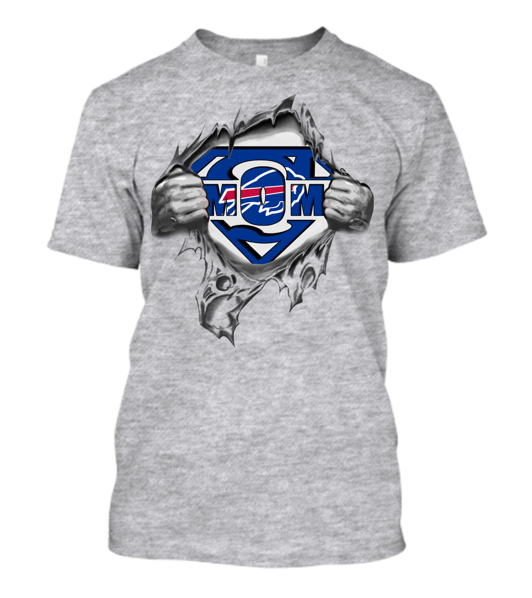 Bills Super Mom Superman Logo With Buffalo Football Theme T-Shirt