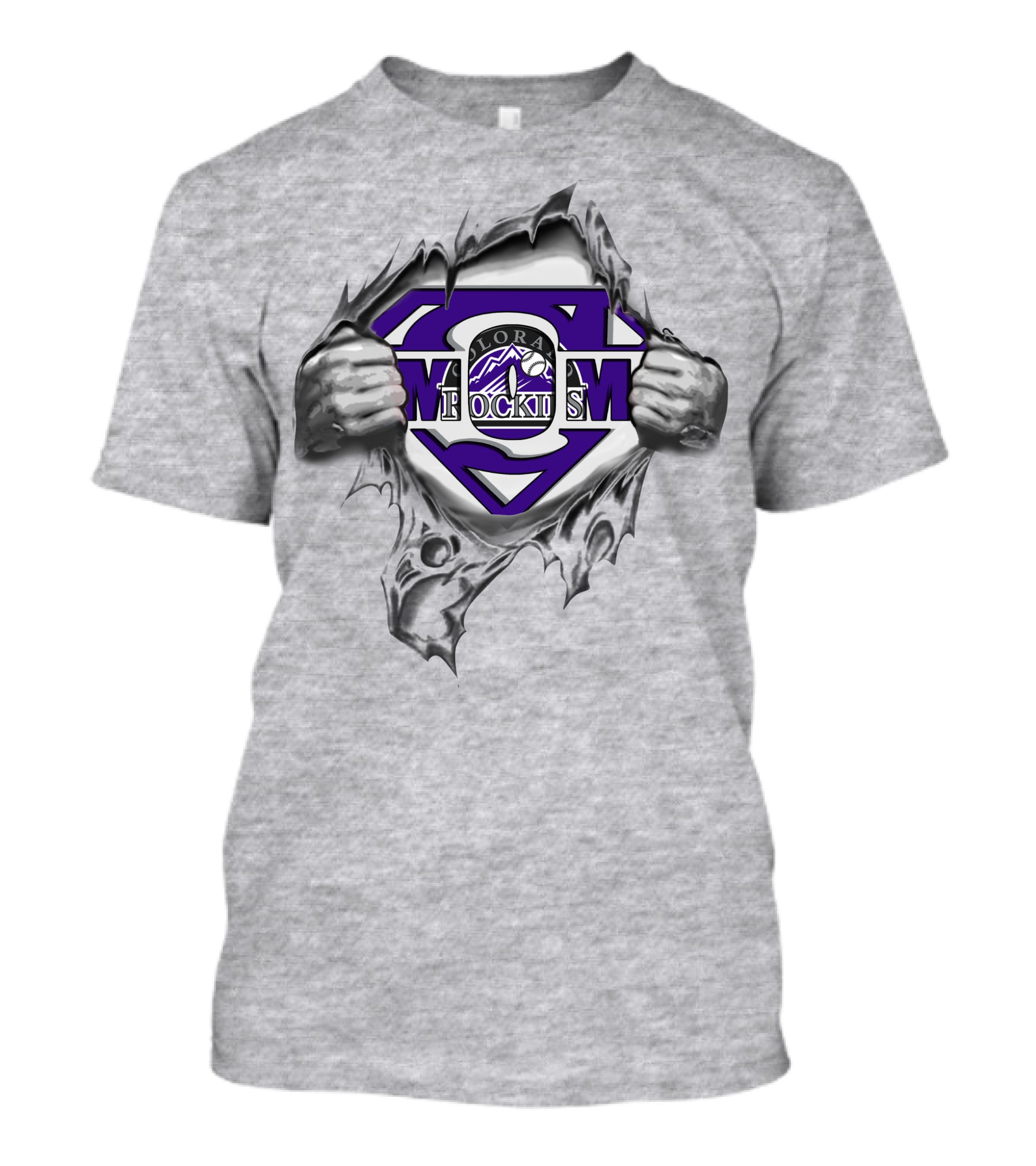 Colorado Rockies Superman Logo Tear T-Shirt