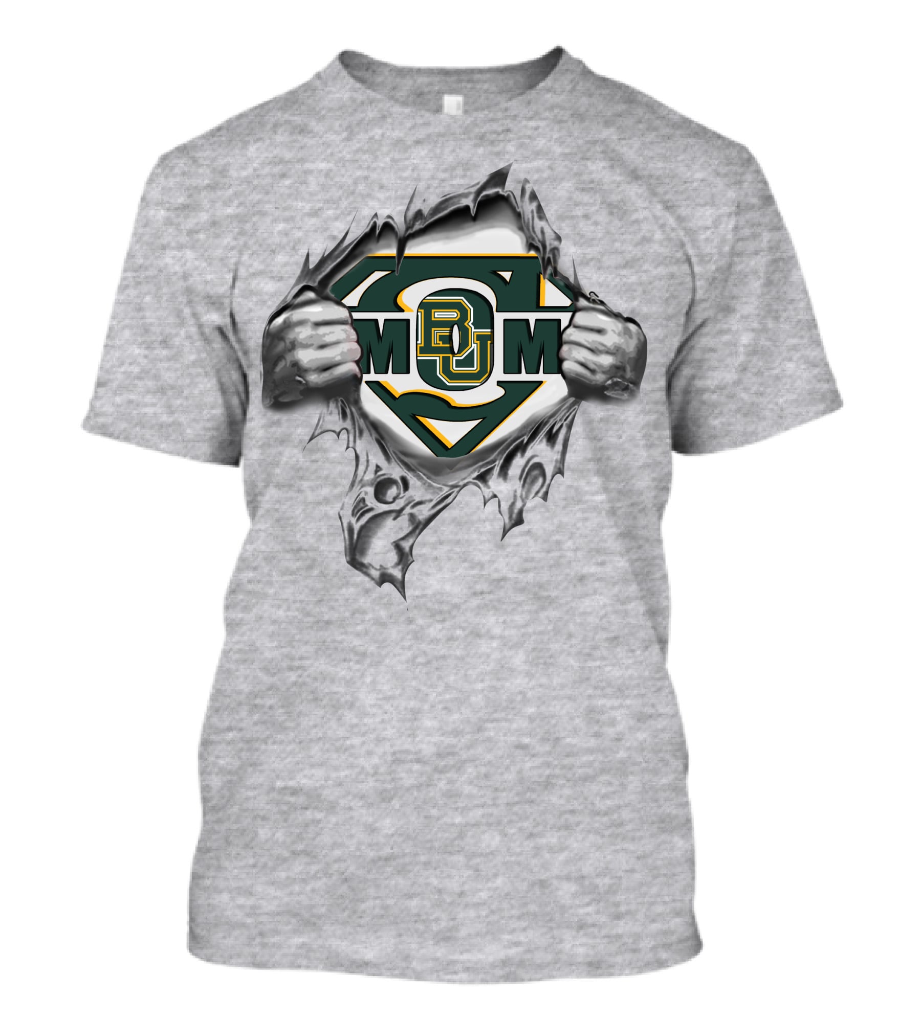 Baylor Bear BU Mom Superman Crest T-Shirt