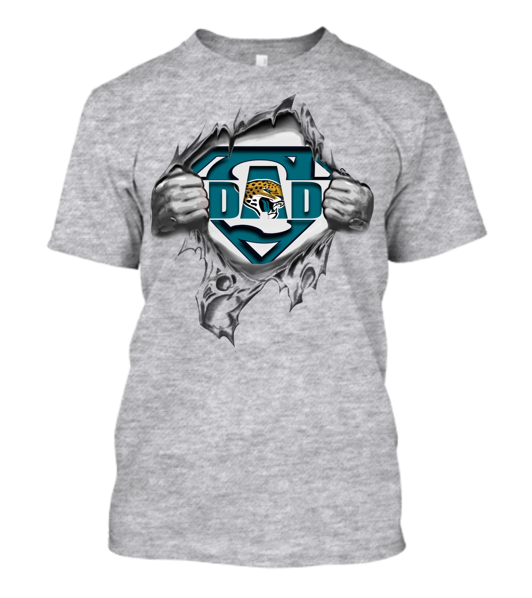 Jaguars Super Dad Emblem With Jaguar Motif T-Shirt