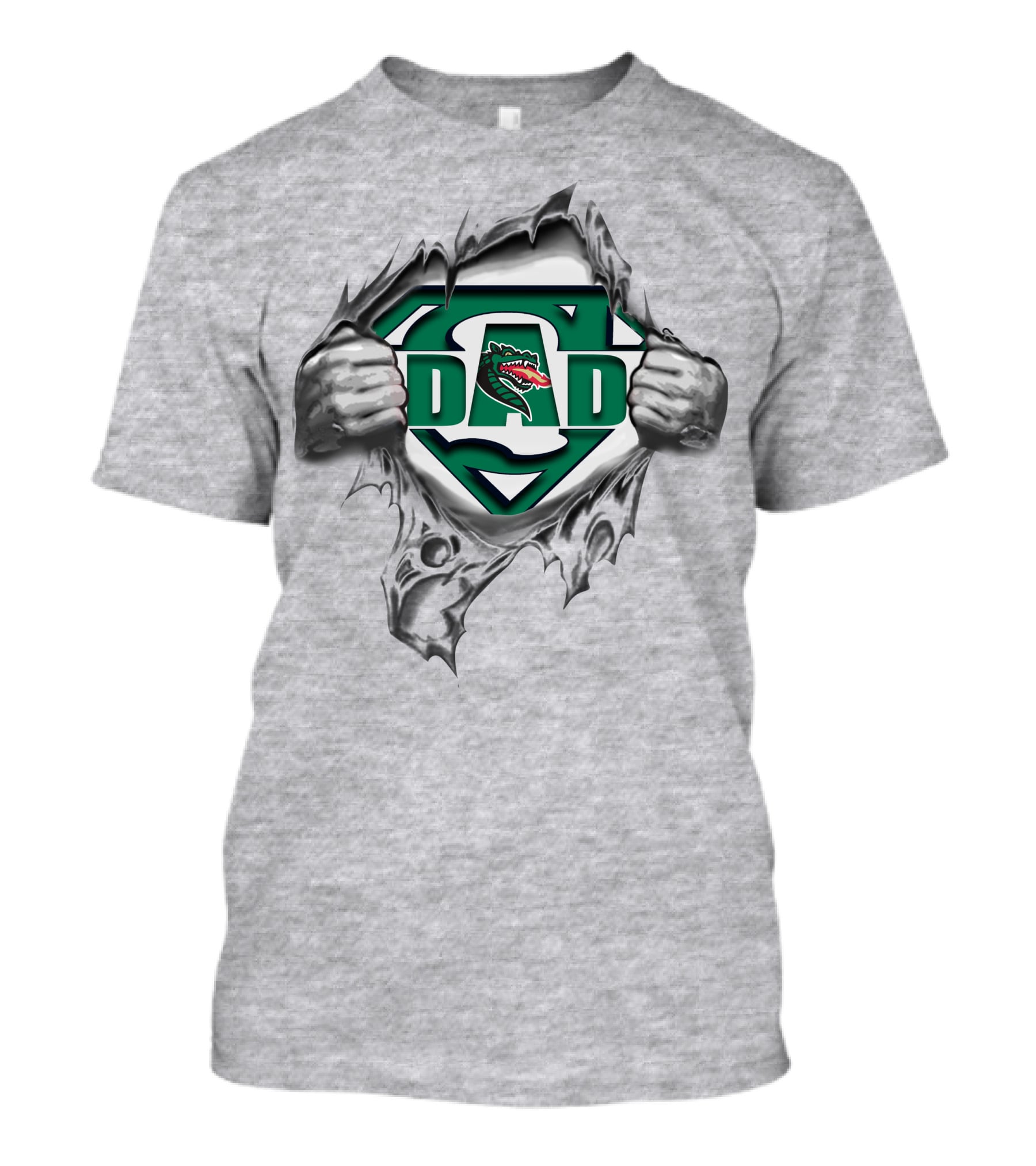 Uab Blazers Dad Logo With Shield Design And Dragon T-Shirt