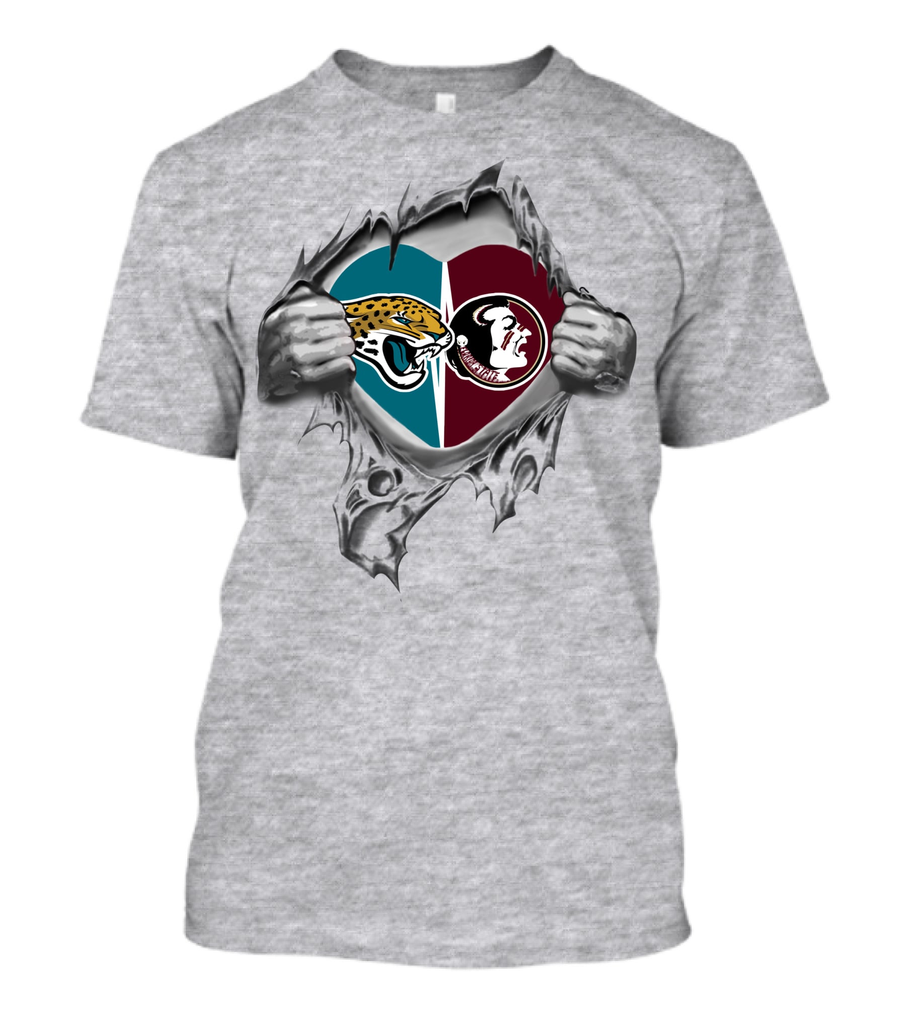 Jaguars FSU Seminoles Heart T-Shirt