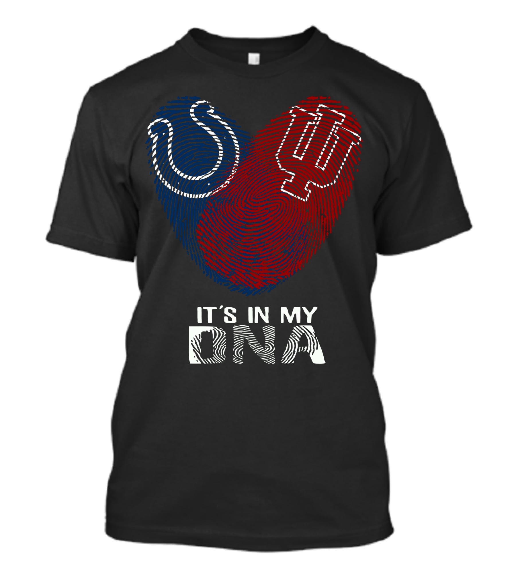 Colts Hoosiers It's In My DNA Fingerprint Heart T-Shirt
