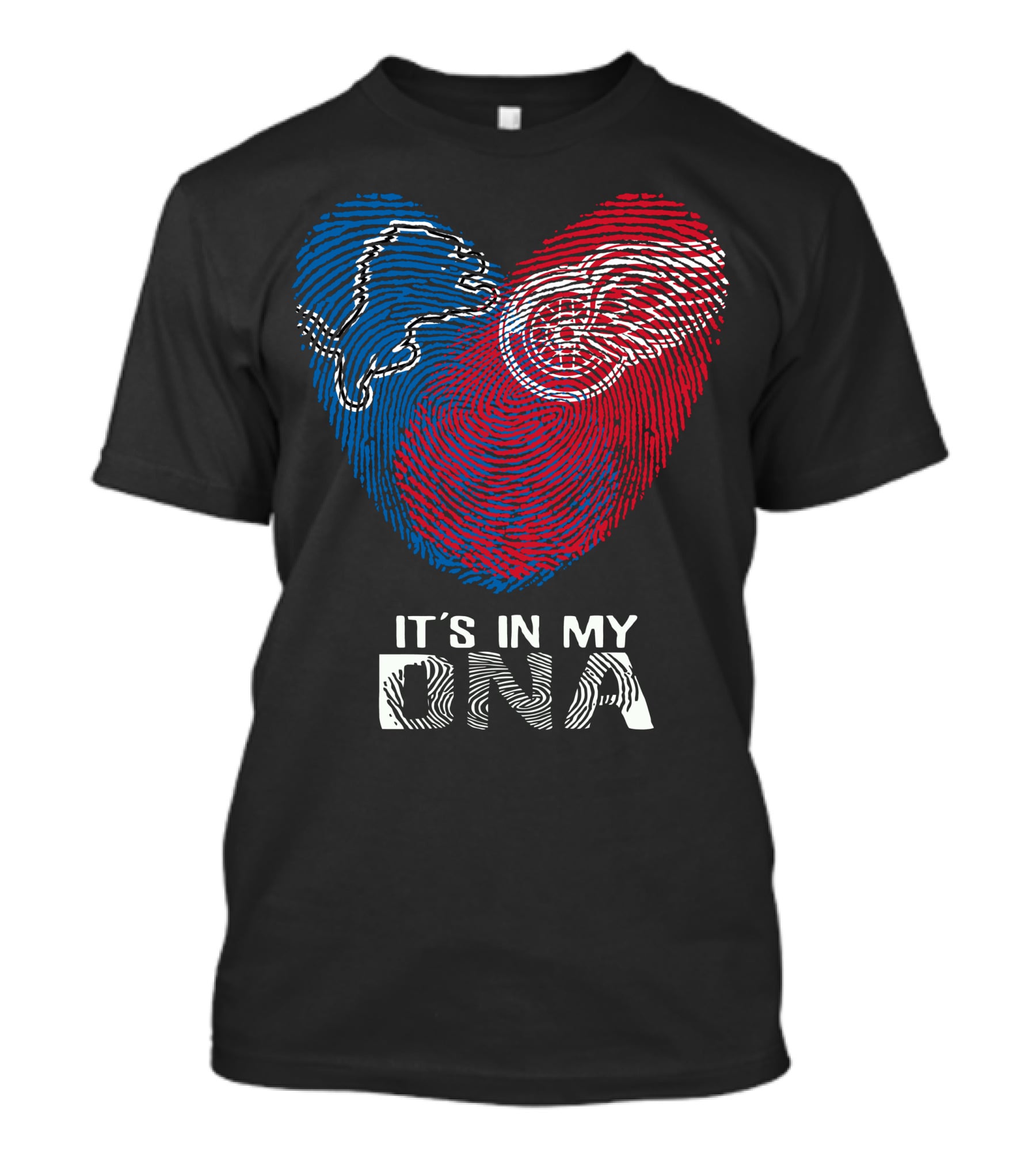 Lions Red Wings Heart It's In My DNA T-Shirt