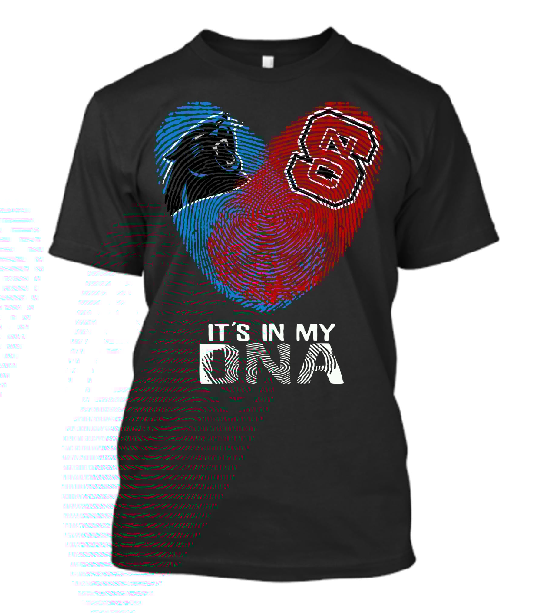 Panthers Nc State Wolfpack Fingerprint It's In My Dna T-Shirt