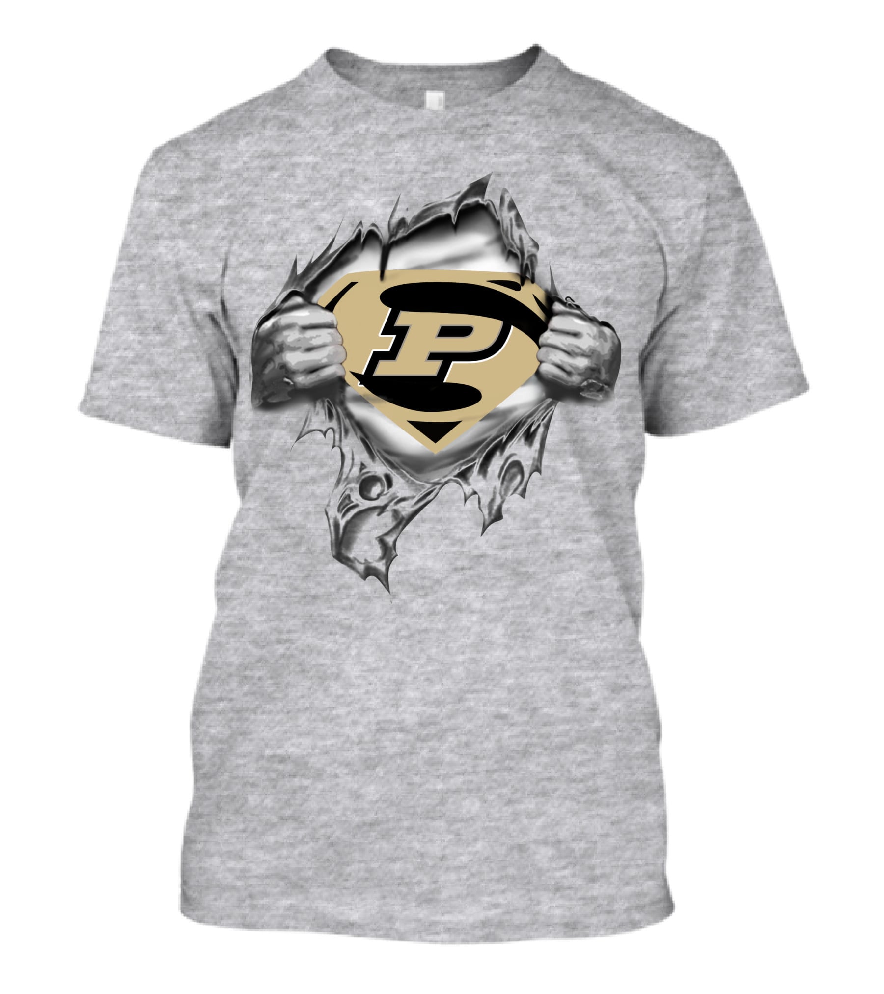 Purdue Super P Logo Chest Rip T-Shirt