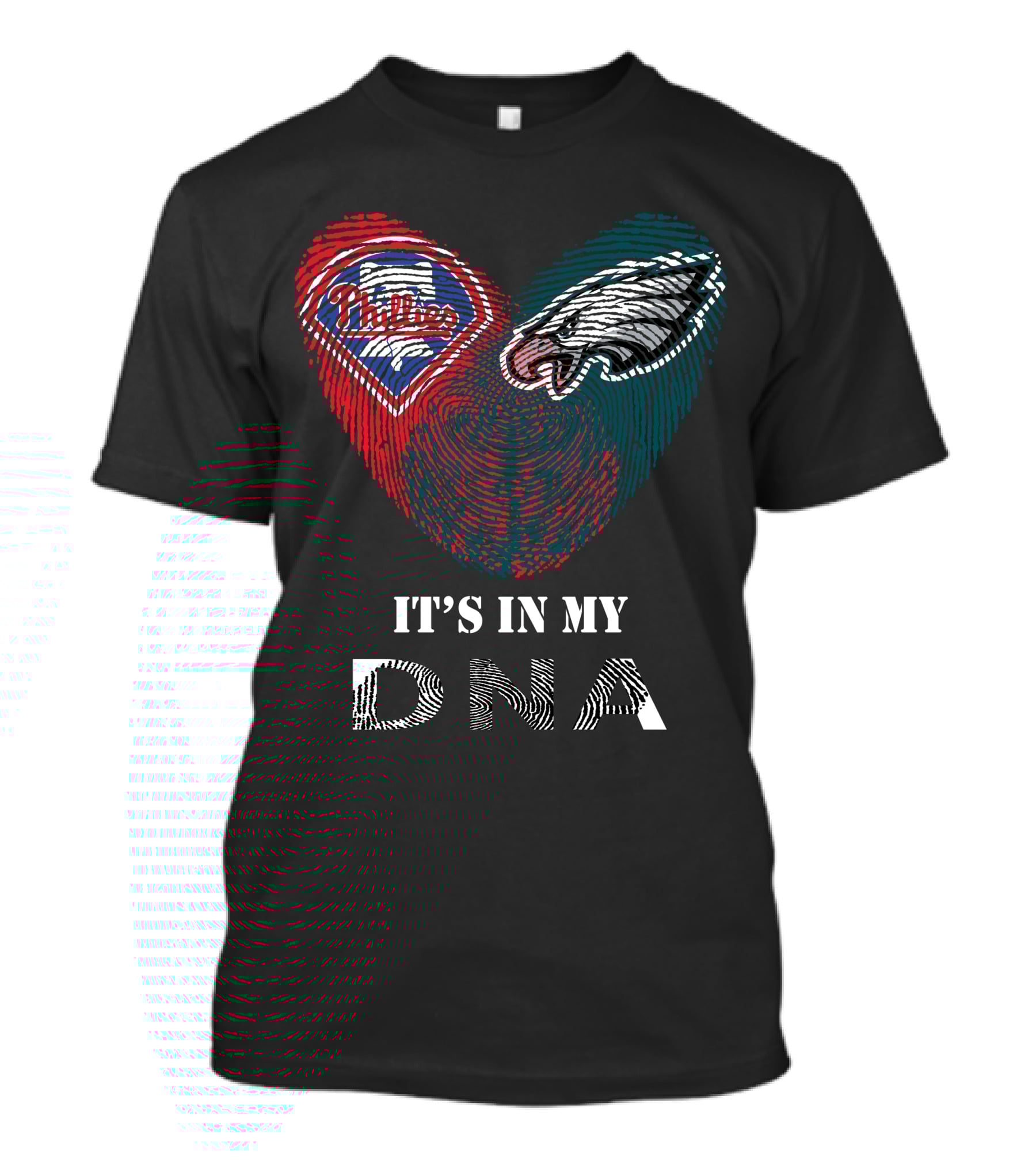 Eagles Phillies Heart It's In My DNA T-Shirt