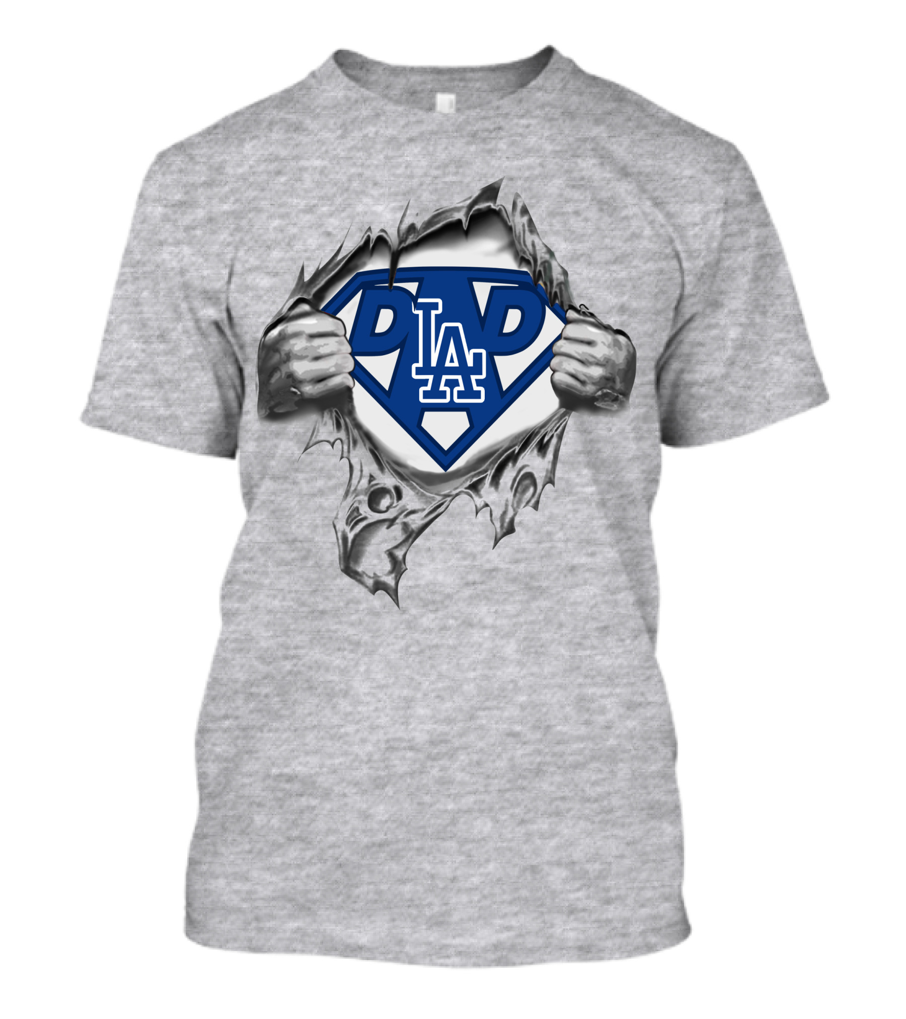 Dodgers Dad La Super Hero T-Shirt