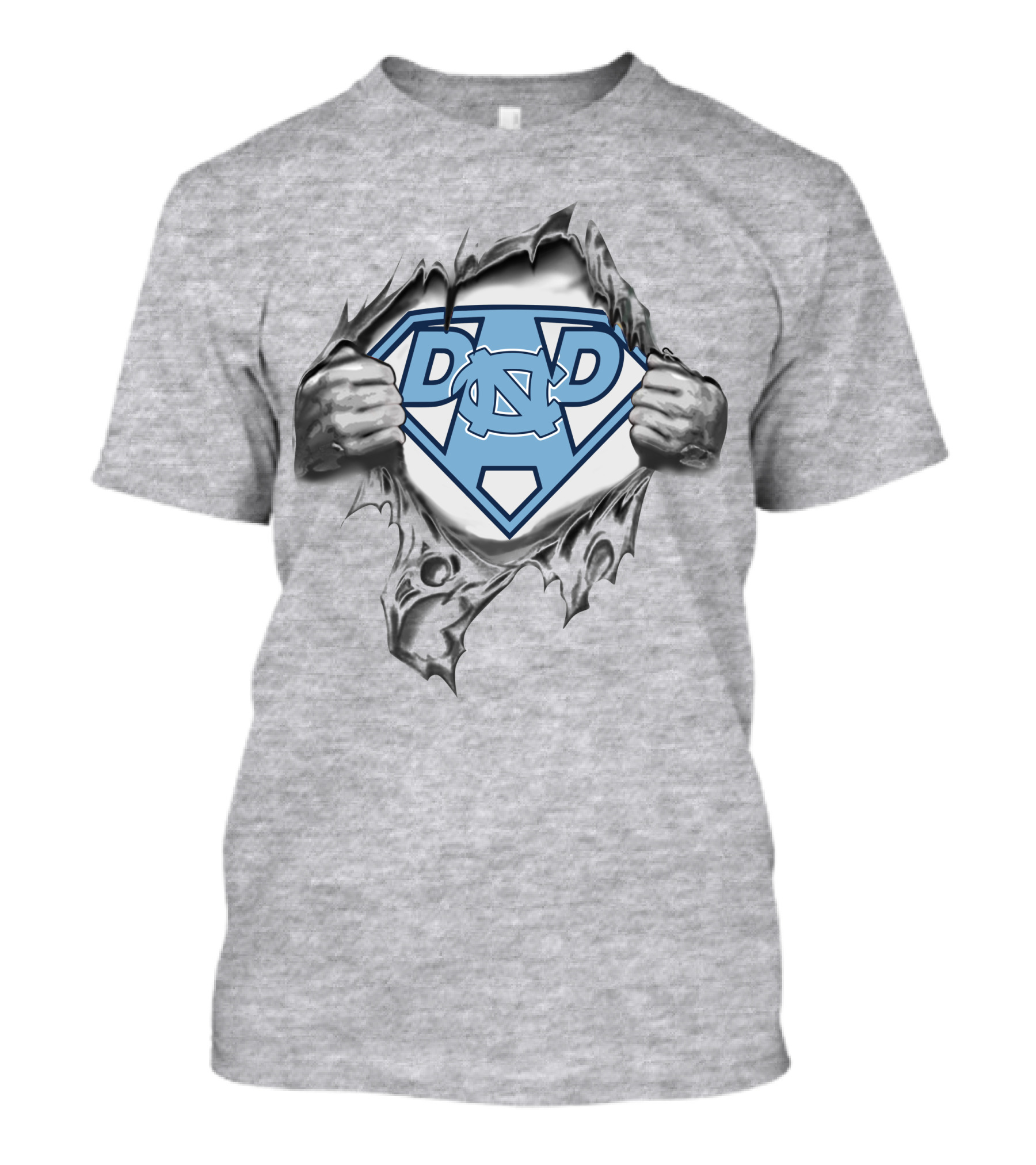 North Carolina Tar Heels Super Dad Superman T-Shirt