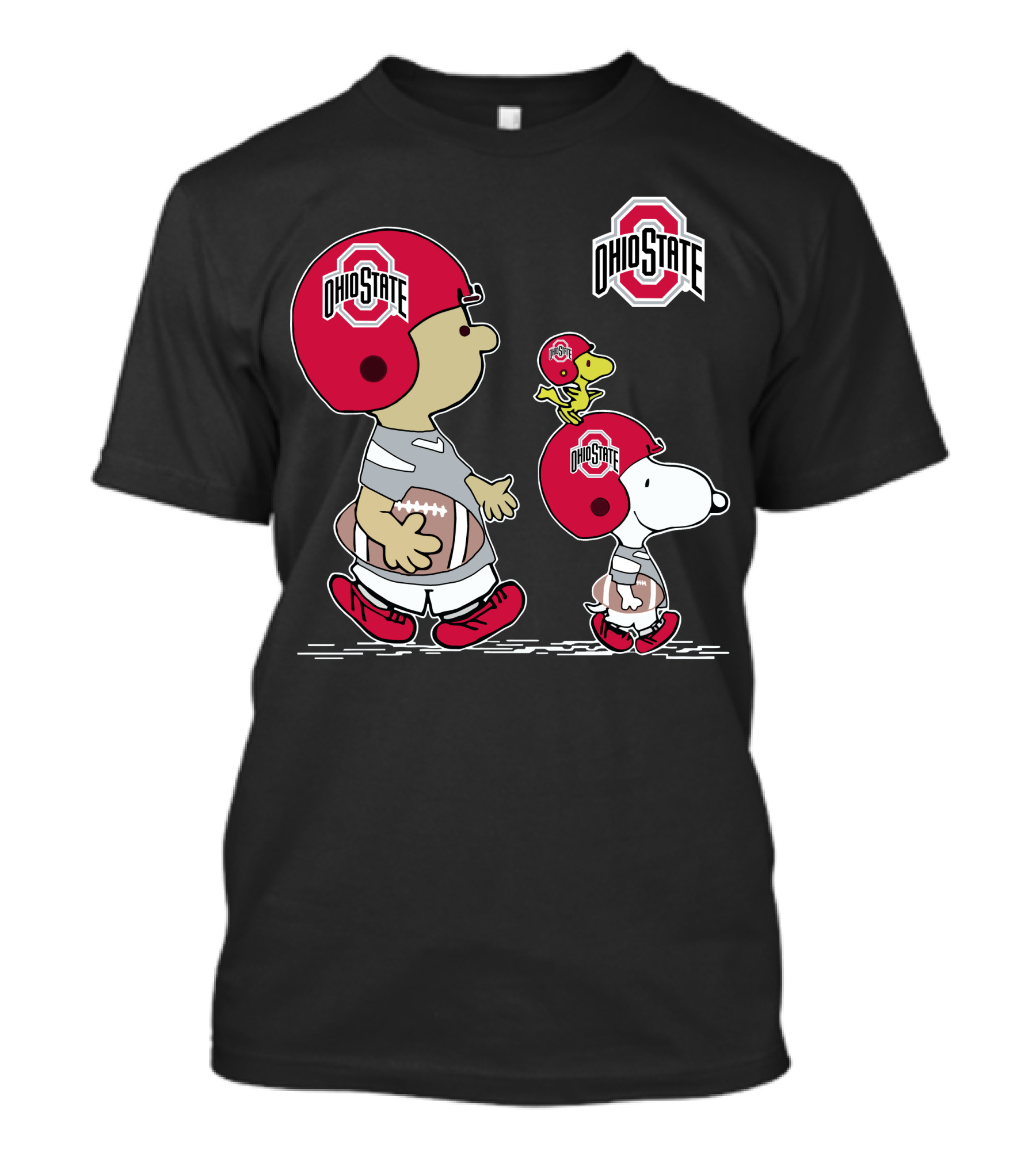 Ohio State Snoopy And Woodstock Football Helmets T-Shirt