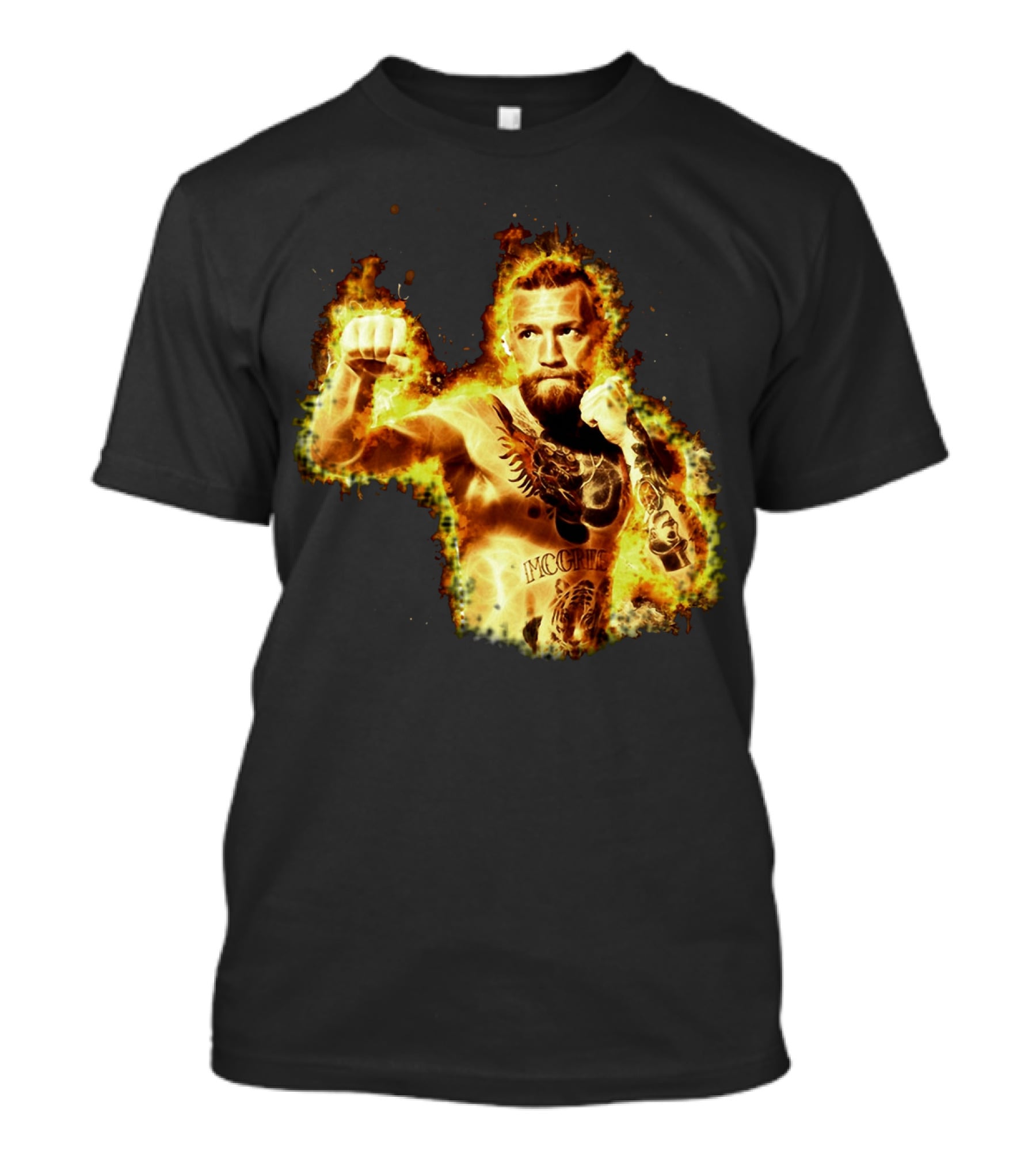 Conor Mcgregor Notorious Ufc 202 Fiery Fighter Mcgregor Tattoo Blaze T-Shirt