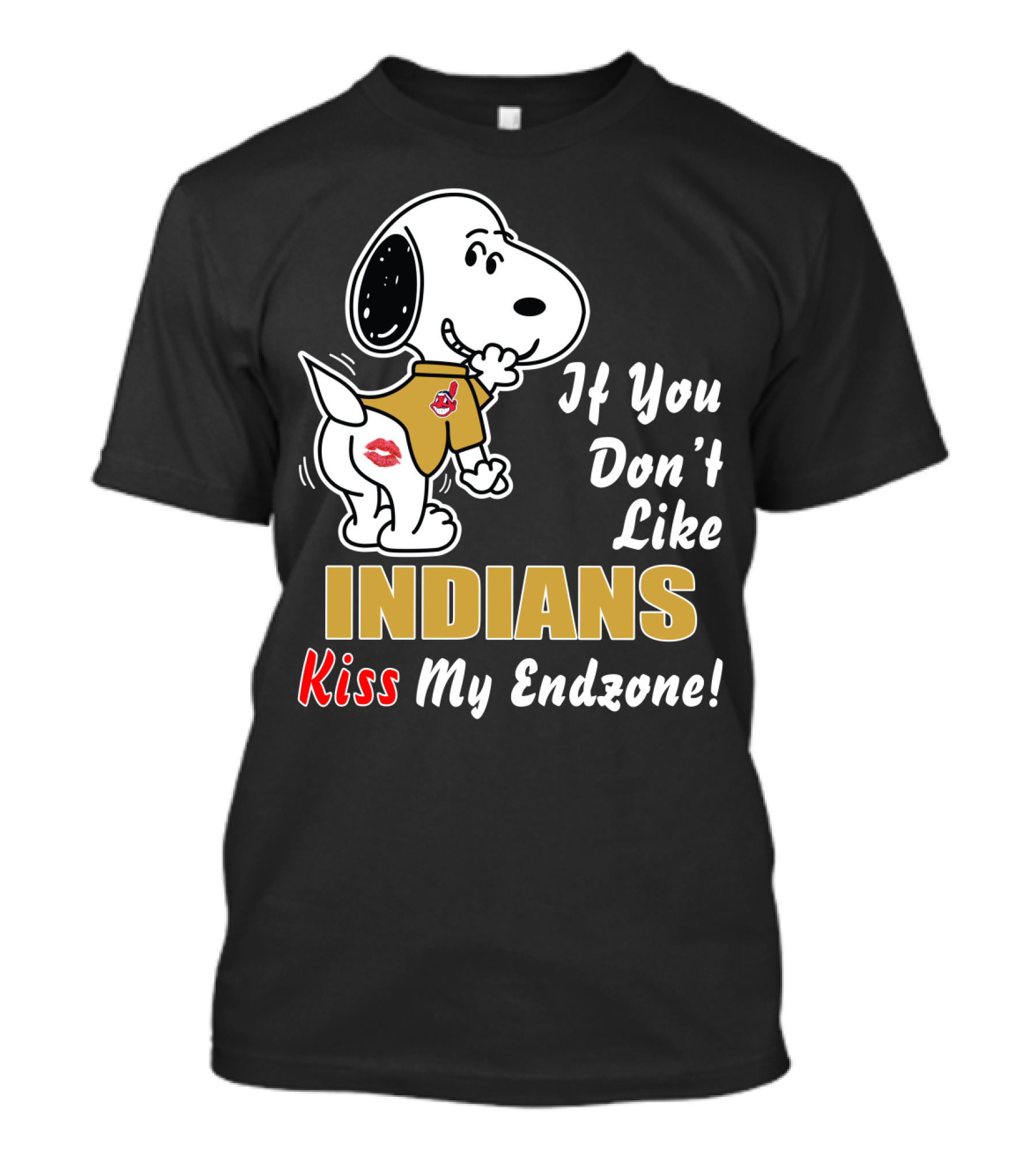 If You Don't Like Indians Kiss My Endzone T-Shirt