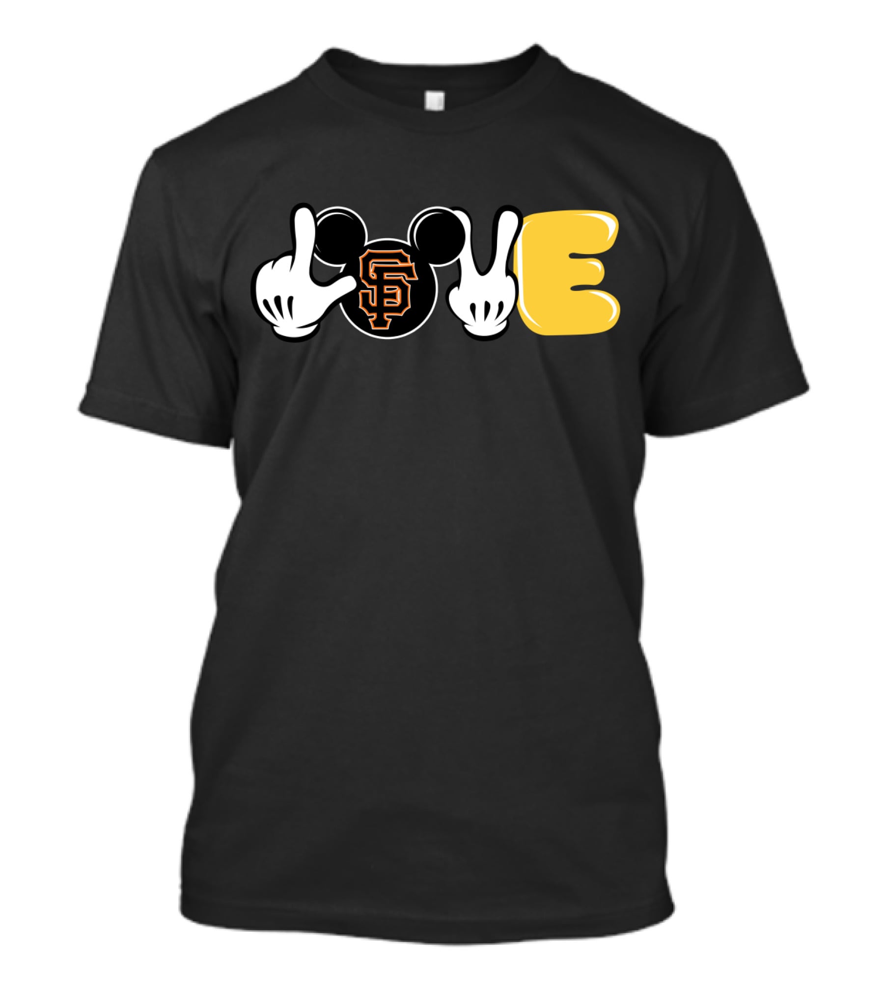 Love Sf Giants Mickey Hand Symbol T-Shirt