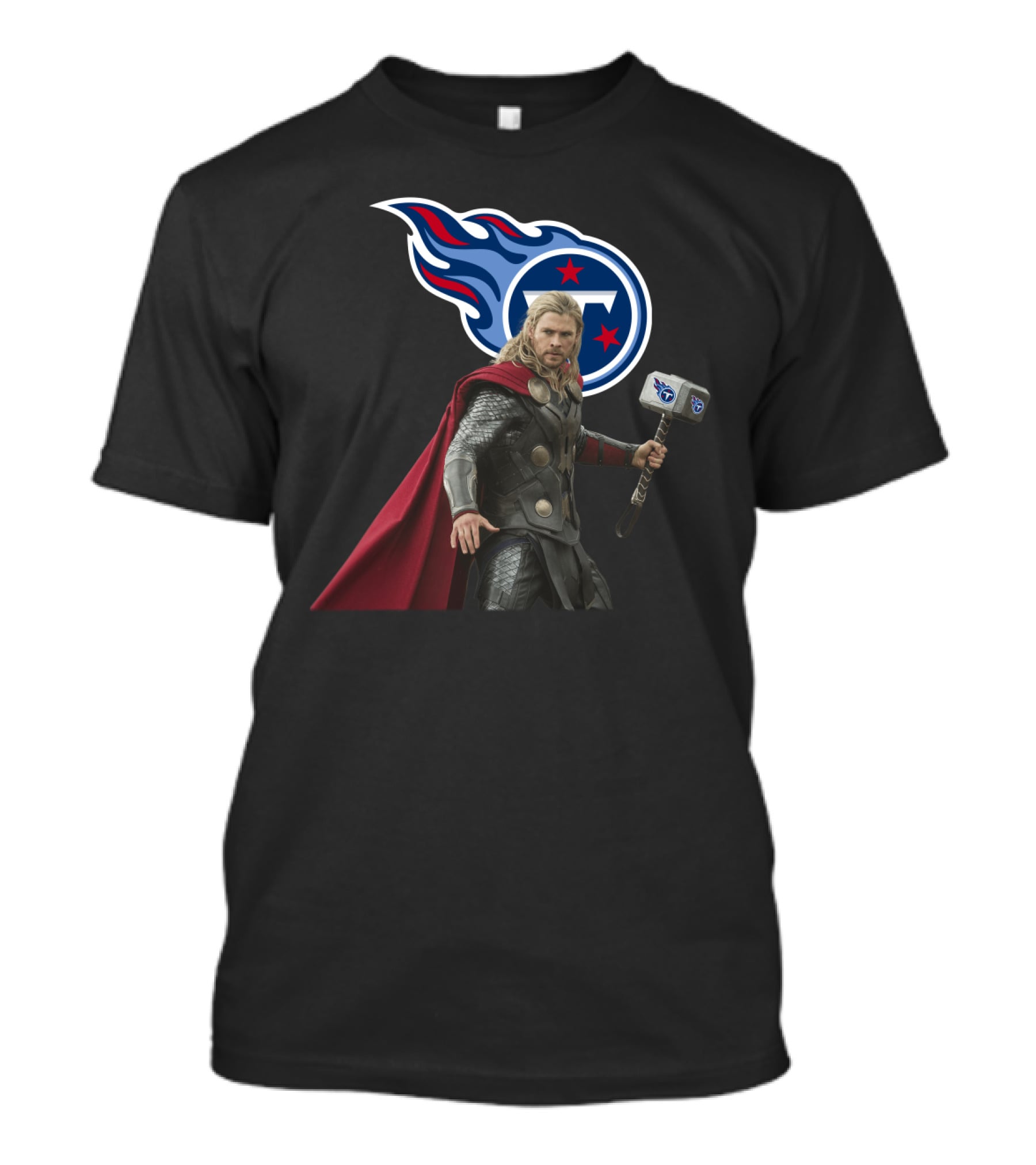 Tennessee Titans Thor Nfl Crossover With Hammer T-Shirt