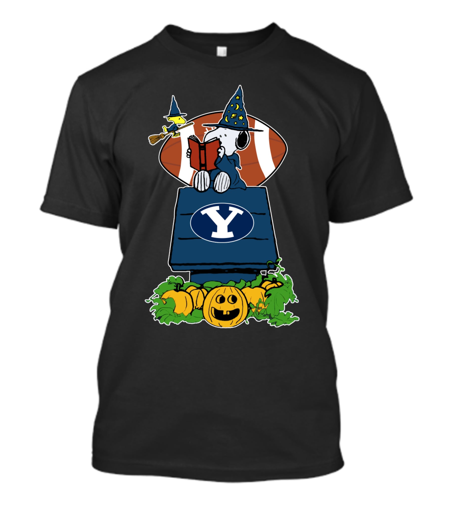 Halloween Snoopy And Woodstock Byu Football Pumpkin Patch T-Shirt