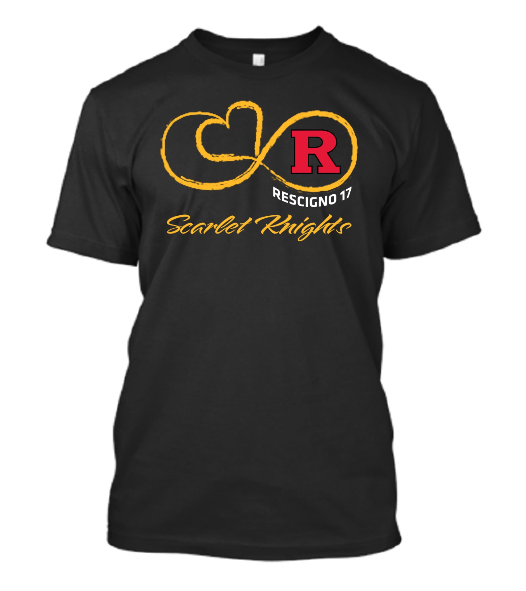 Rutgers Football Scarlet Knights Rescigno 17 R Infinity T-Shirt