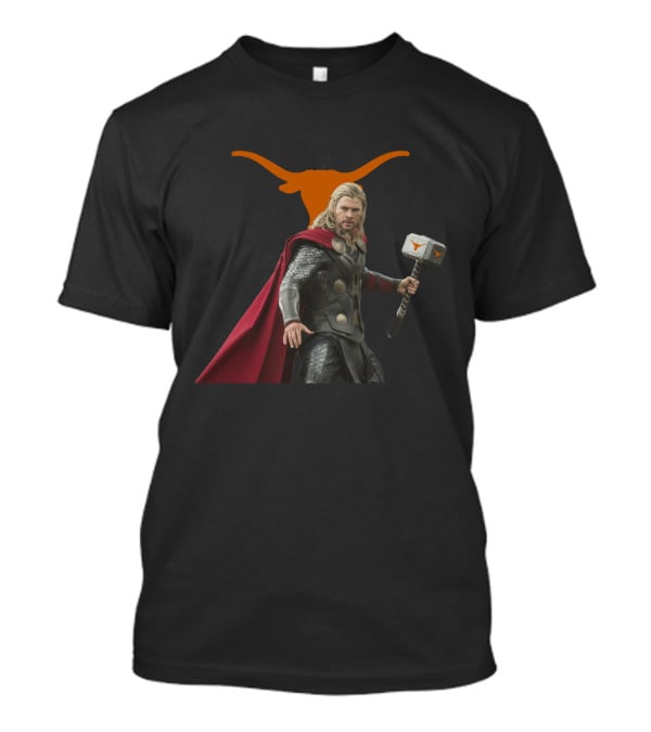 Texas Longhorns Football Thor Hammer Crossover T-Shirt