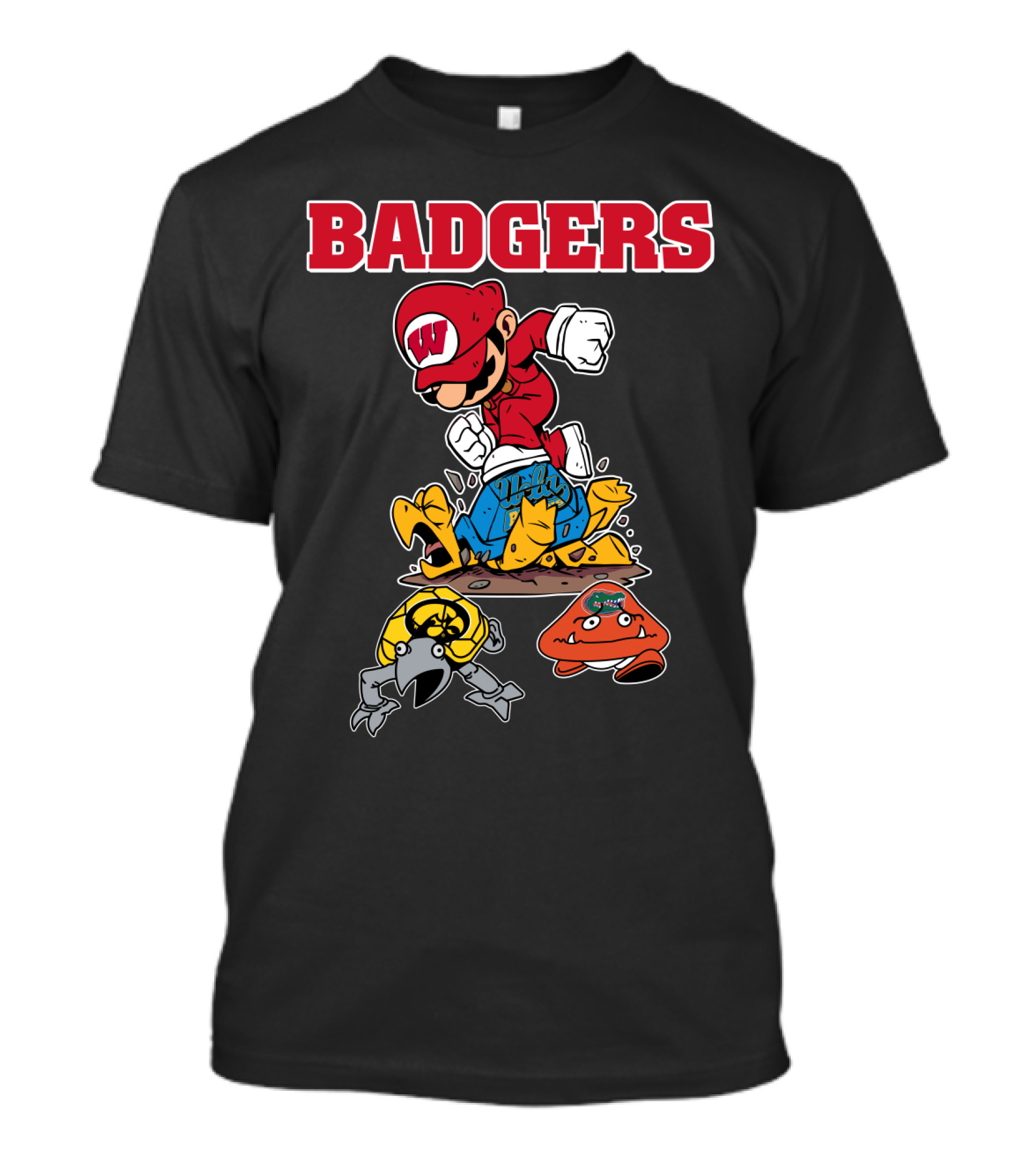 Badgers Wisconsin Football Character T-Shirt