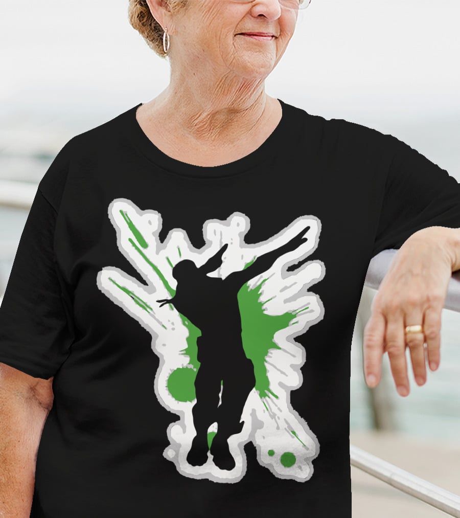 Dane Dab Silhouette Green Splatter T-Shirt
