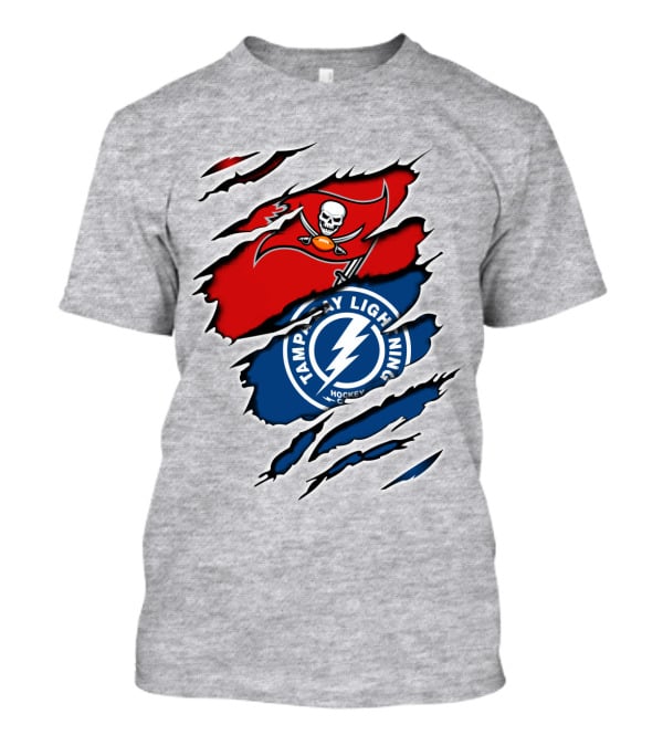 Tampa Bay Buccaneers Lightning Crossover Fan T-Shirt