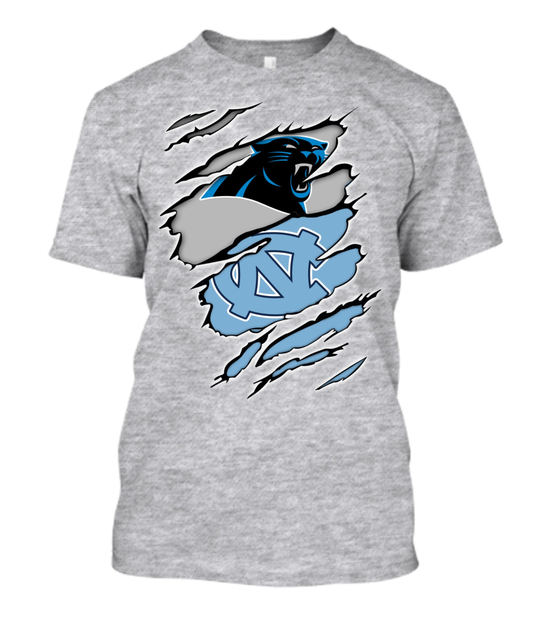 Panther And Tar Heels Logo Fusion T-Shirt