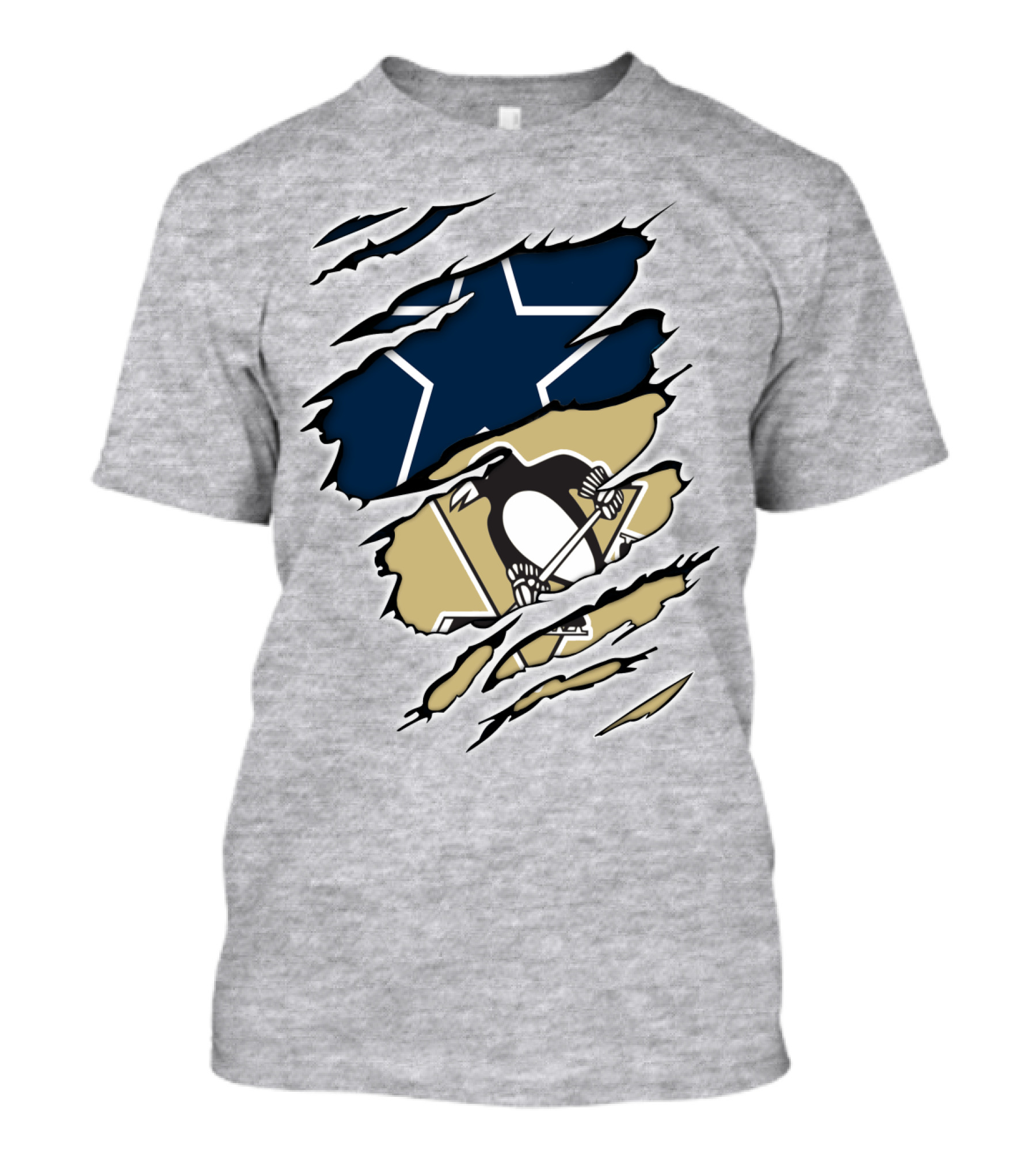 Cowboys Penguins Dallas Pittsburgh Fan T-Shirt