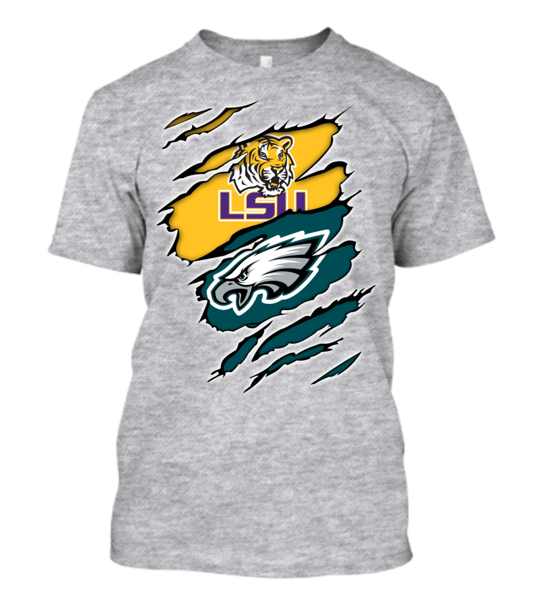 LSU Eagles Tiger And Eagle Scratch T-Shirt