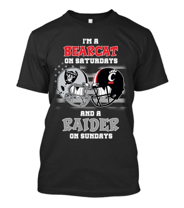 I'm A Bearcat On Saturdays And A Raider On Sundays T-Shirt