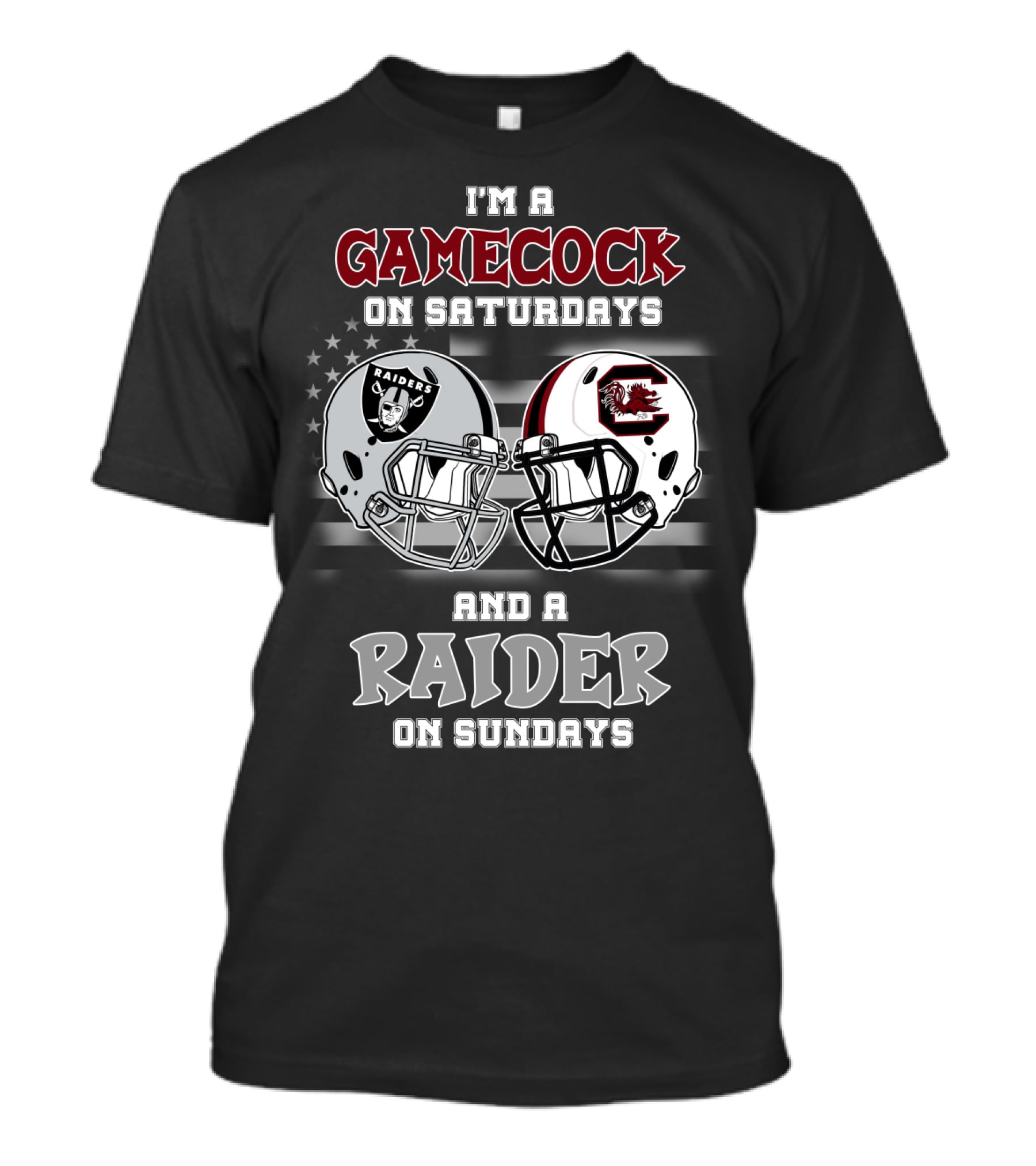 I'm A Gamecock On Saturdays And A Raider On Sundays T-Shirt