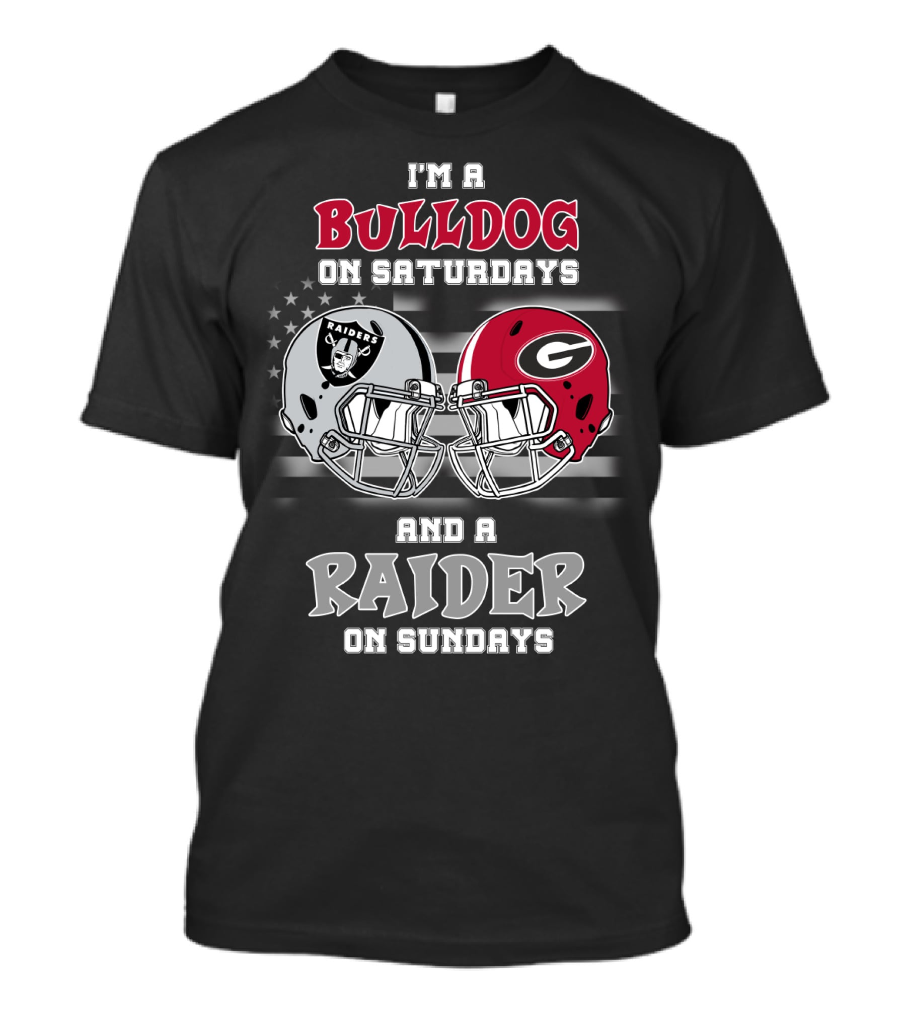 I'm A Bulldog On Saturdays And A Raider On Sundays T-Shirt